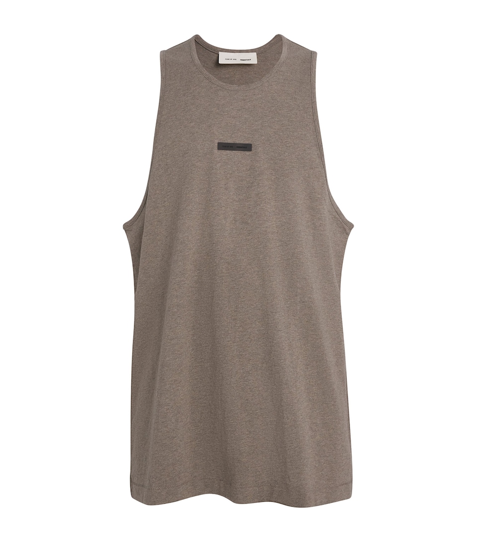Cotton Oversized Logo Tank Top