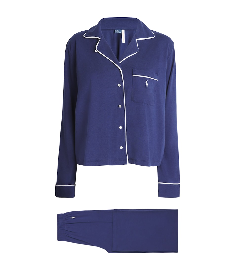 Cotton-Blend Jersey Pyjama Set