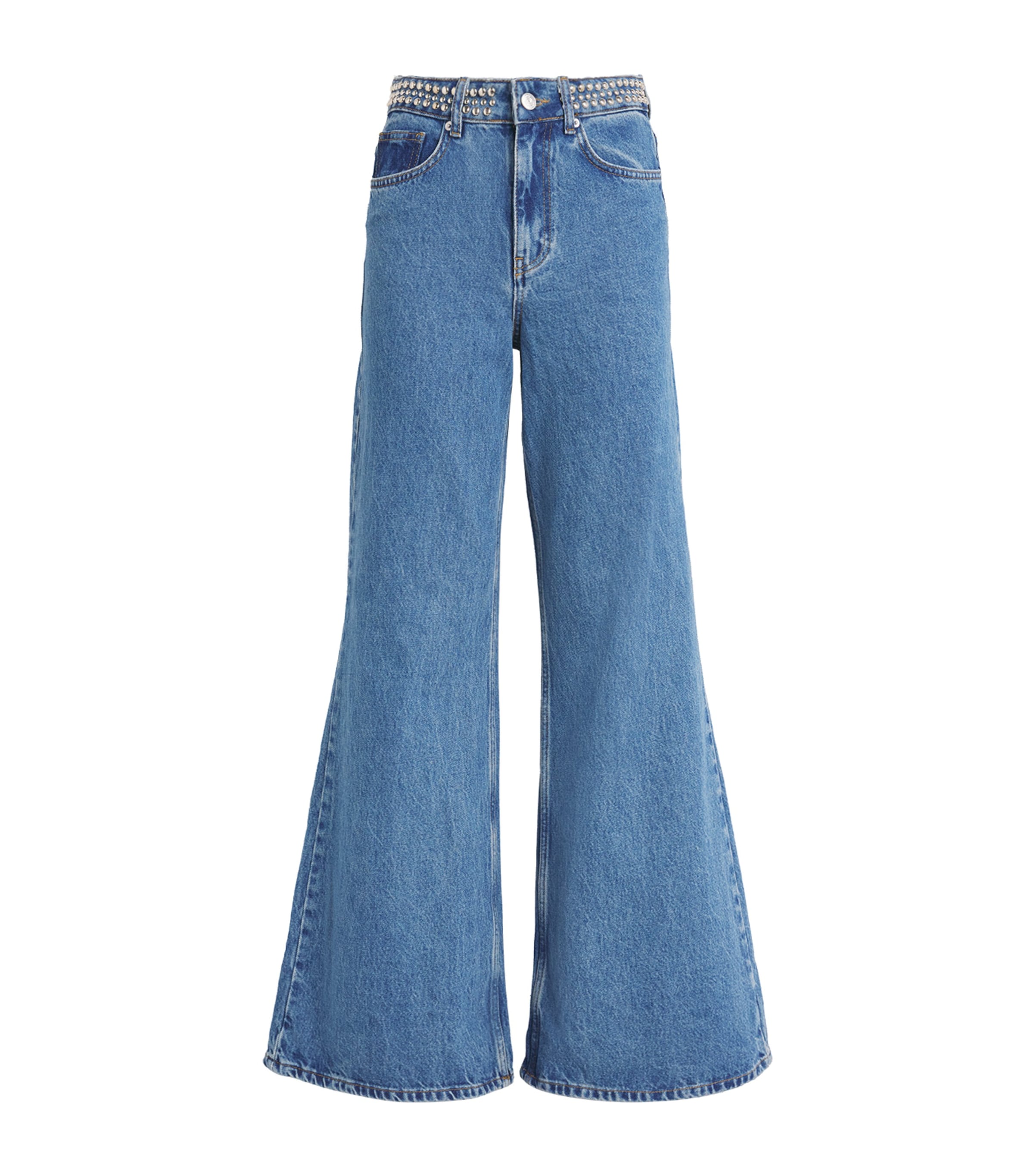 送料関税込【LOEWE】Flamenco high-rise wide-leg jeans Flamenco high-rise wide-leg jeans in blue - Loewe | Mytheresa