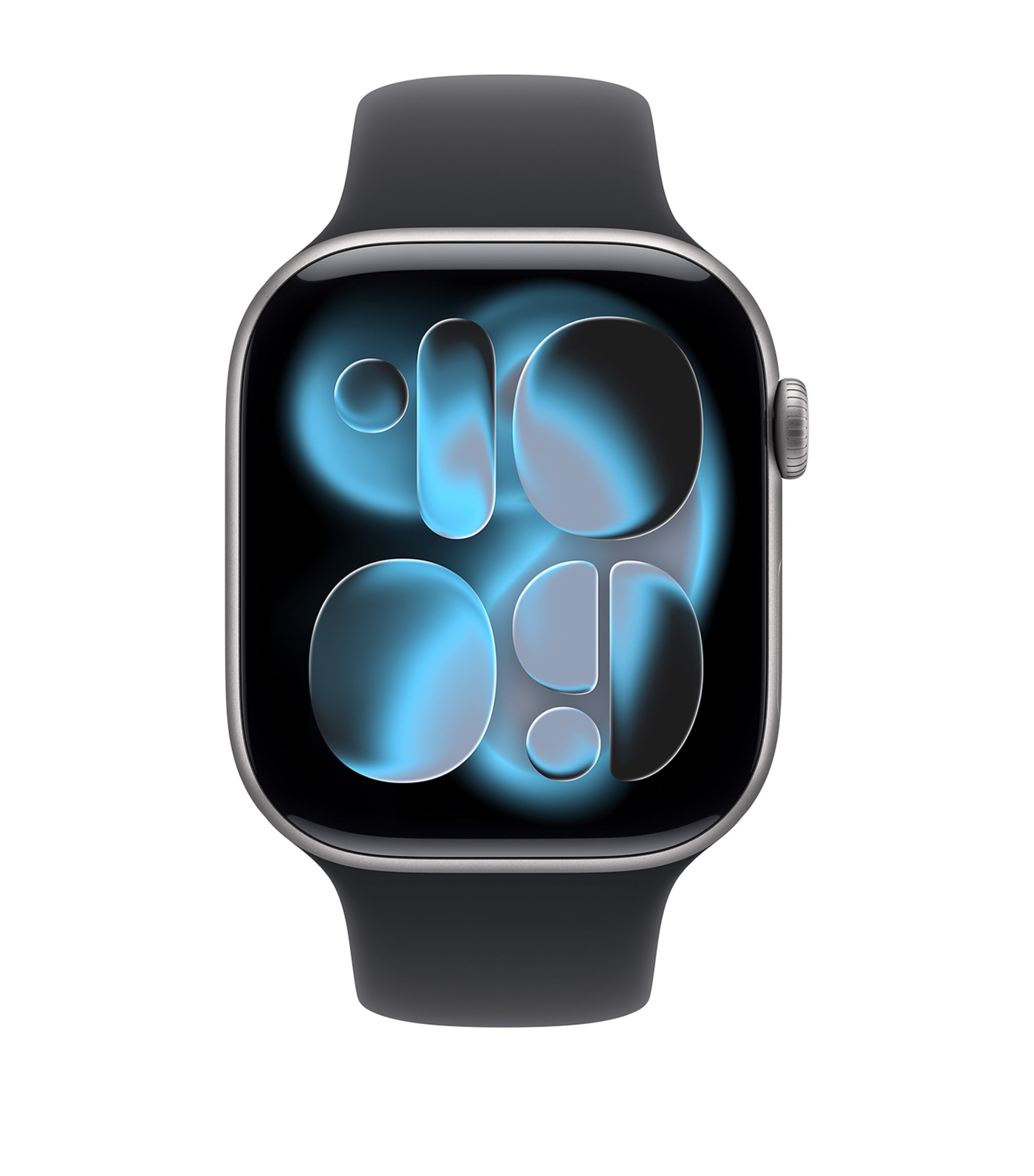 Apple Watch Series 11 - Space Grey Aluminium with Black Sport Band, 46mm, Medium/Large