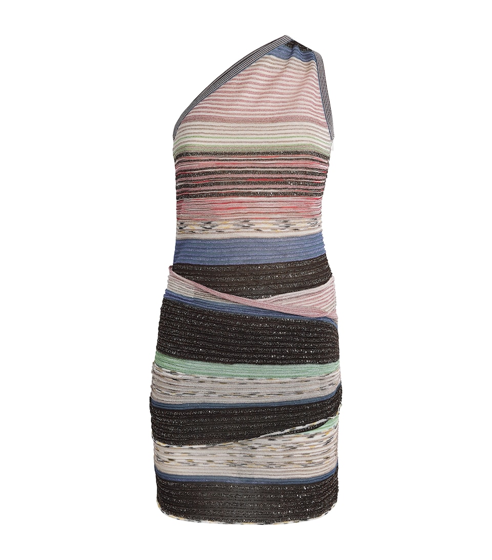 Sequin Stripe Mini Dress