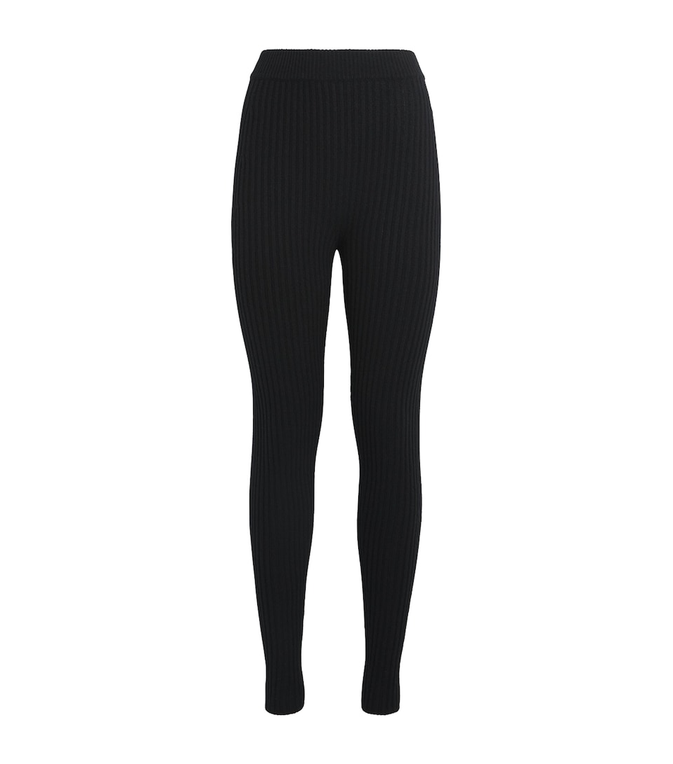 Wool-Blend Rib-Knit Leggings