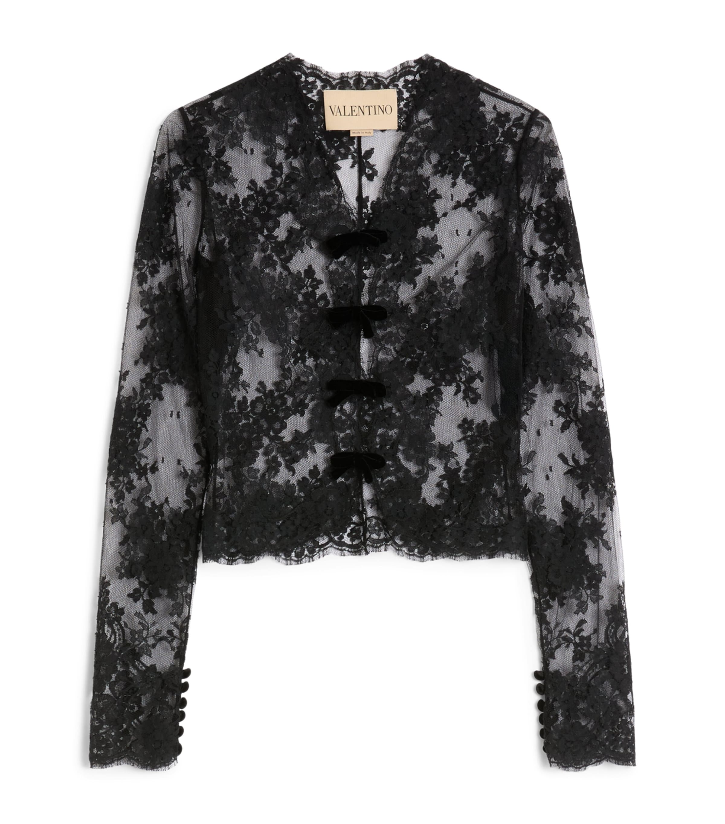 Valentino Womens Lace Floral Shirt