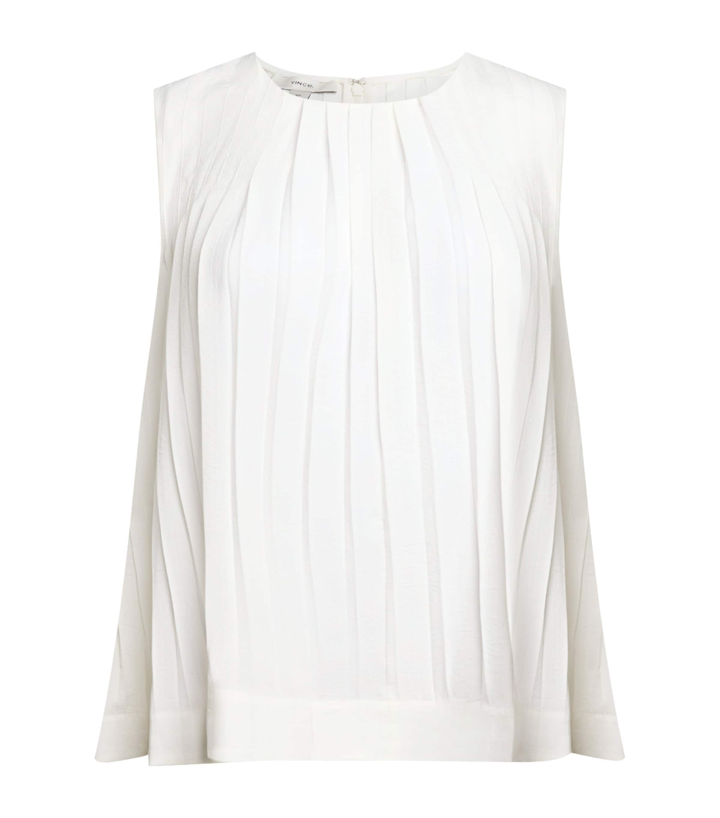 Pleated Sleeveless Top