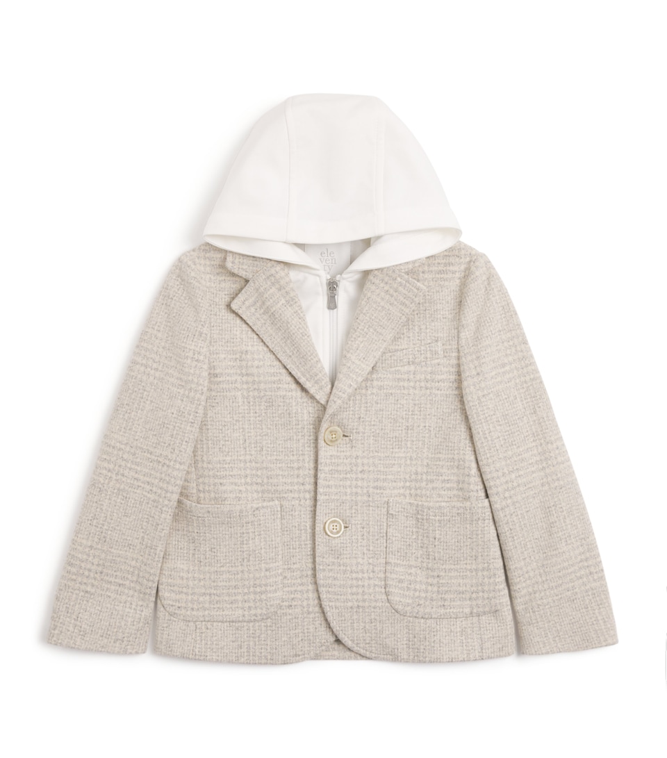 Hooded Check Suit Jacket (2-16 Years)