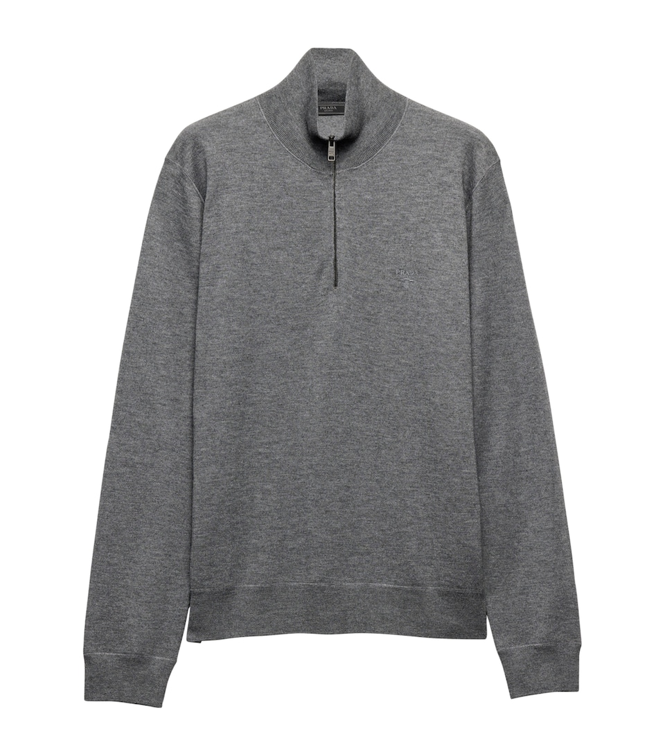 Cashmere-Silk Quarter-Zip Sweater