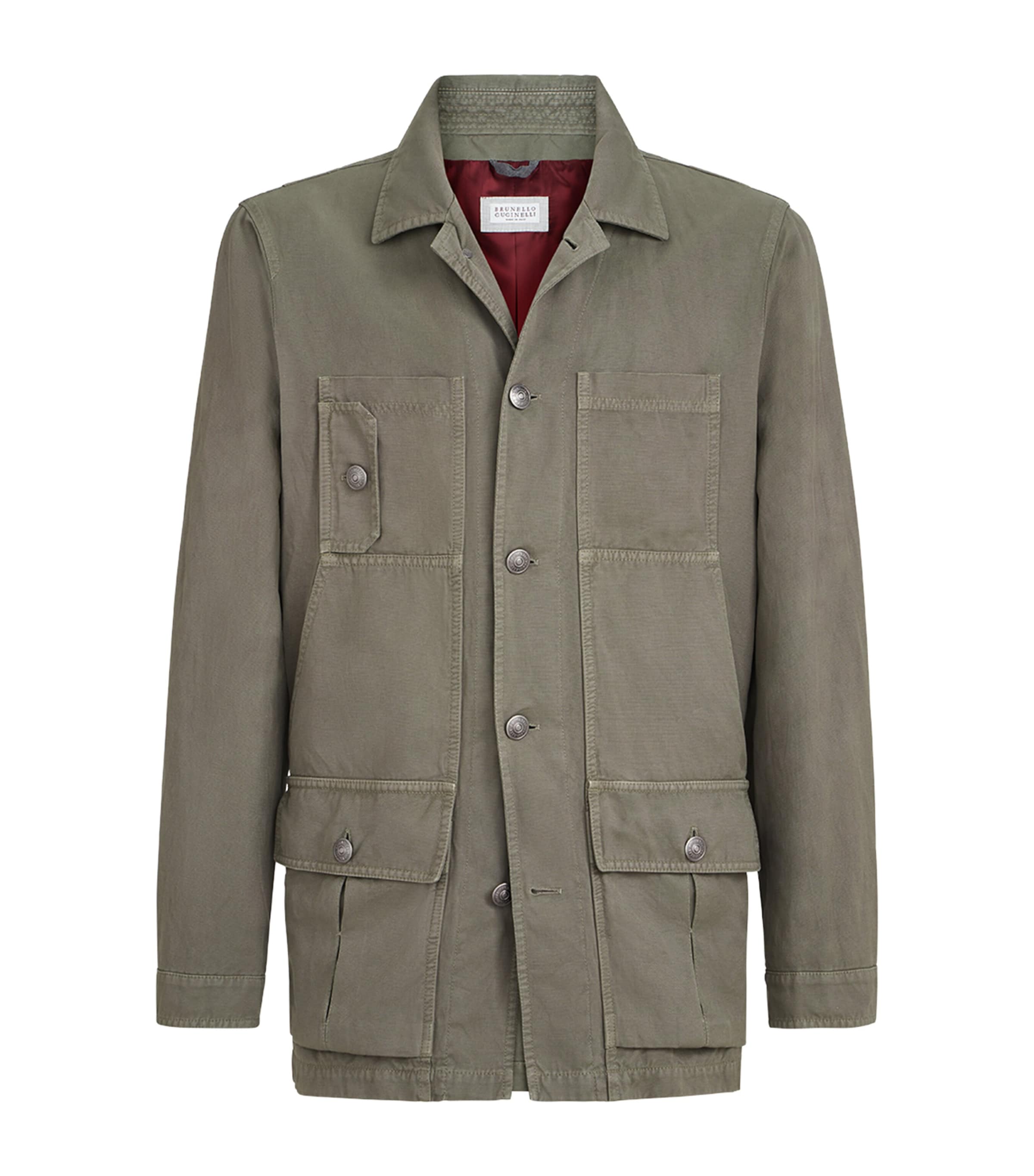 Brunello Cucinelli Mens Cotton-Linen Canvas Jacket