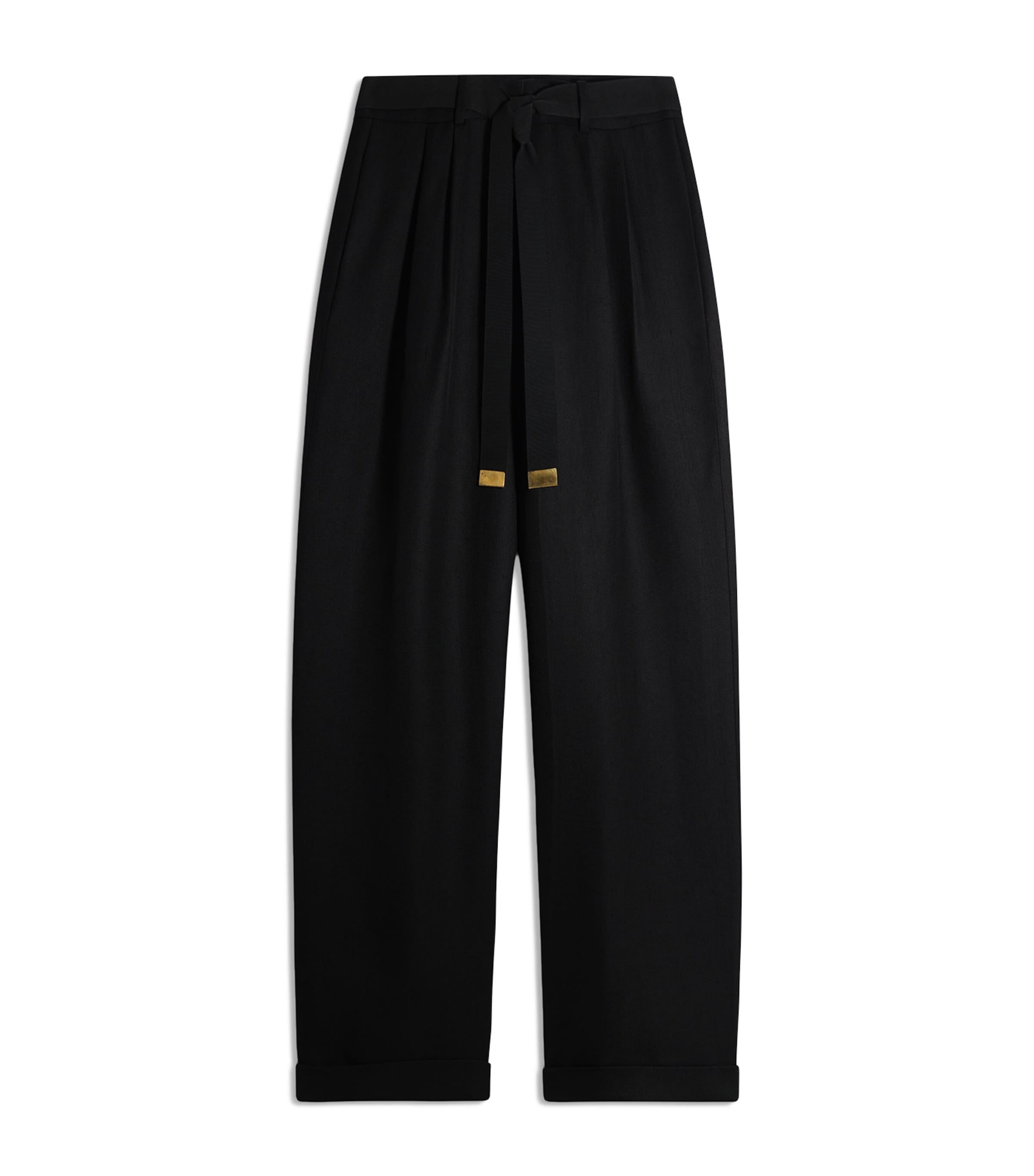 Schiaparelli Womens Oversized Pleated Trousers Black