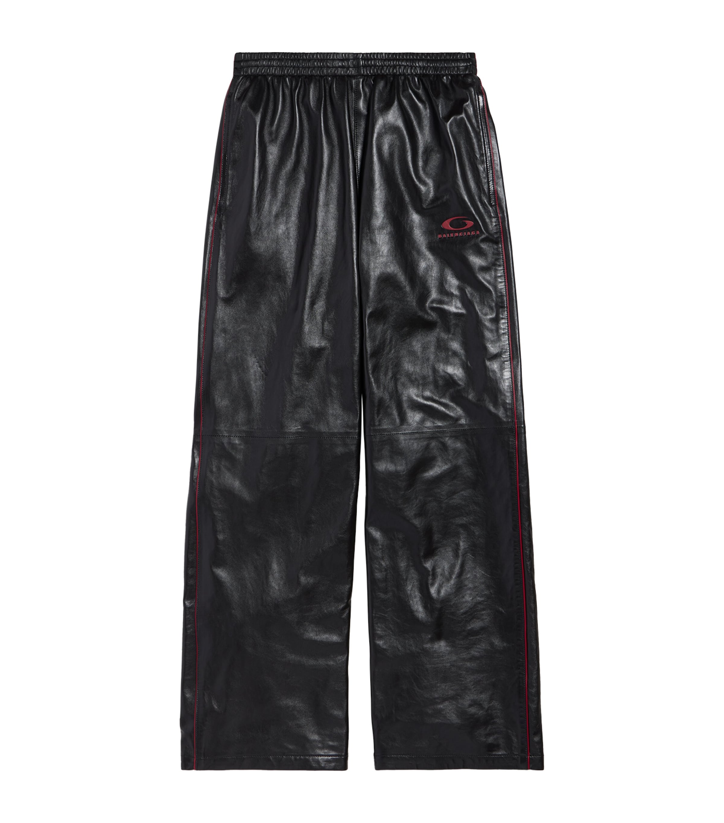 Balenciaga Mens Lambskin Piped Trousers