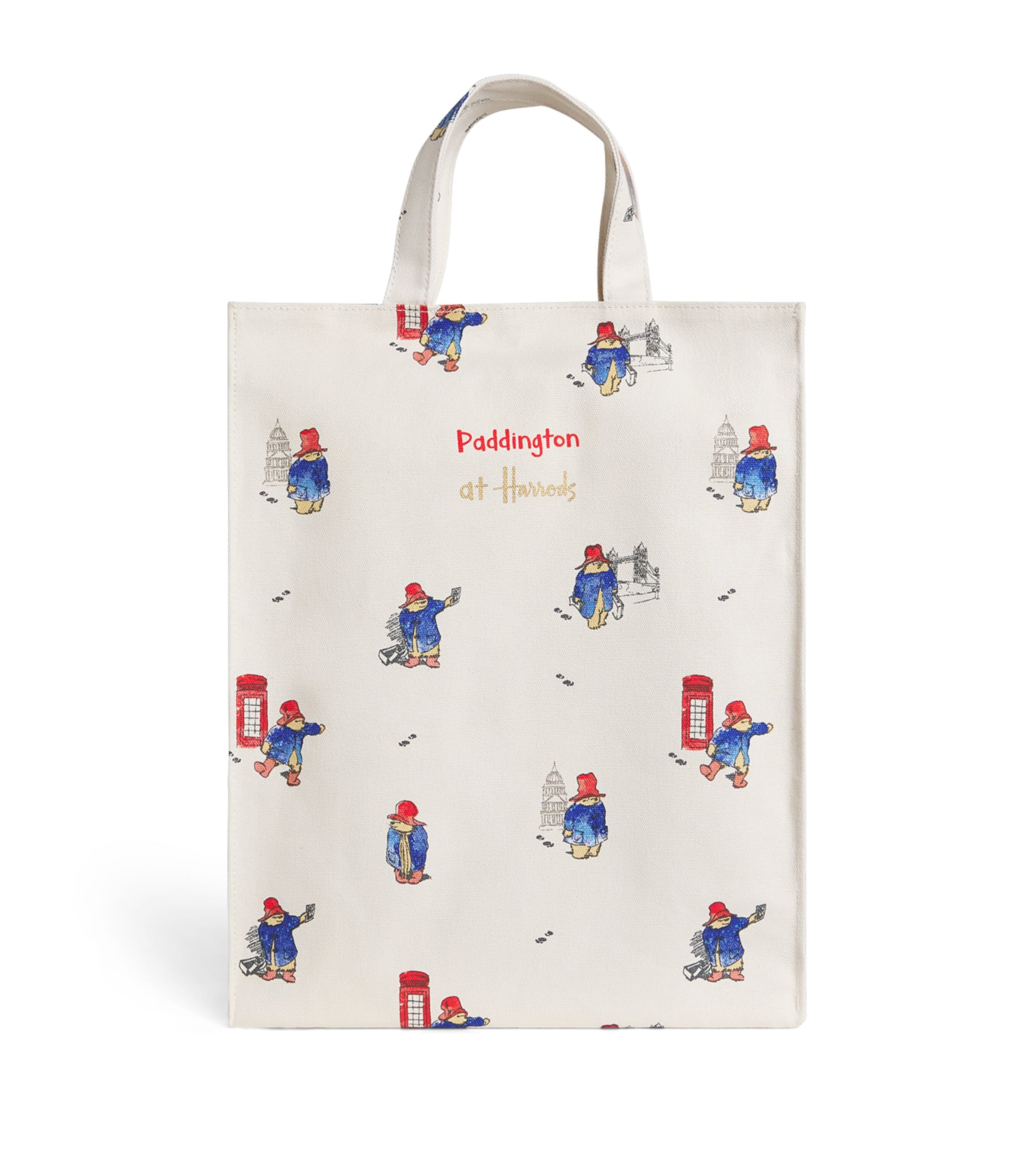 Harrods Medium Paddington Tote Bag Blue