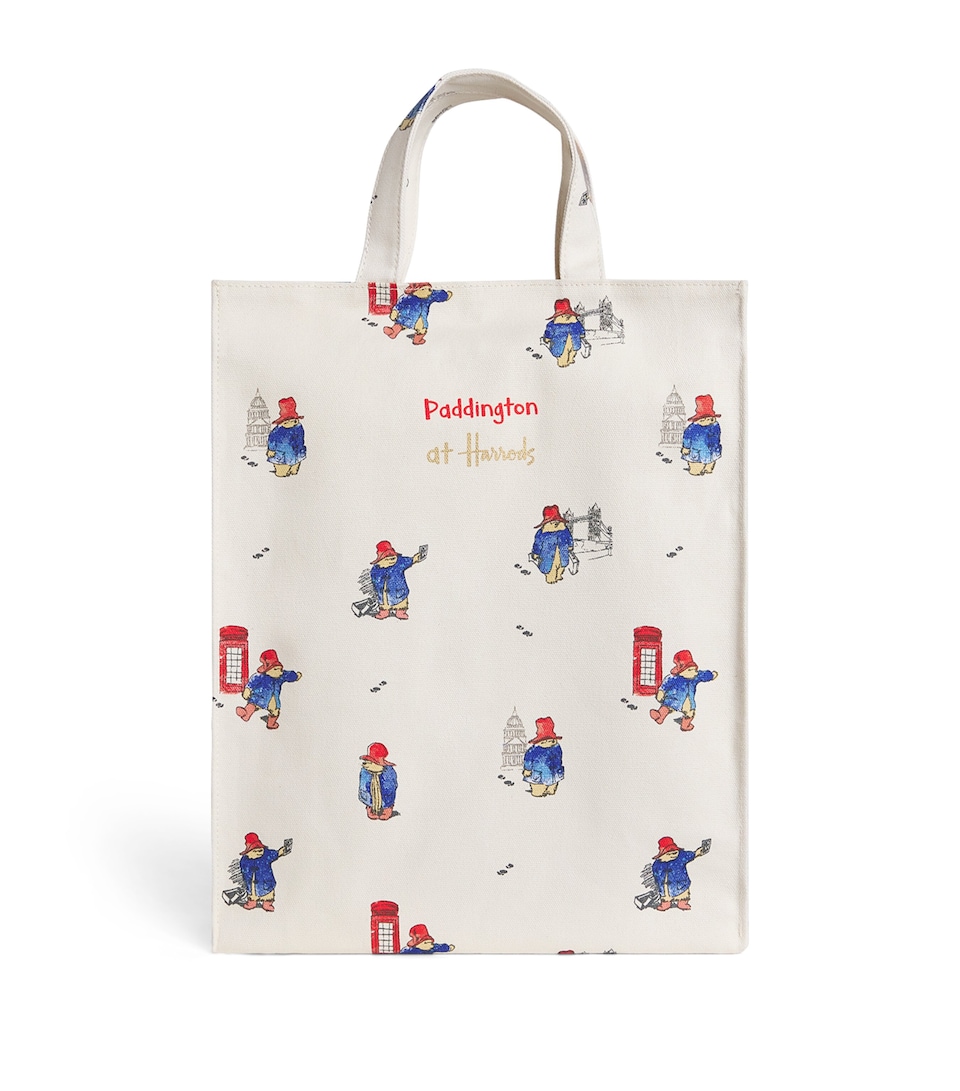 Harrods Medium Paddington Tote Bag Blue