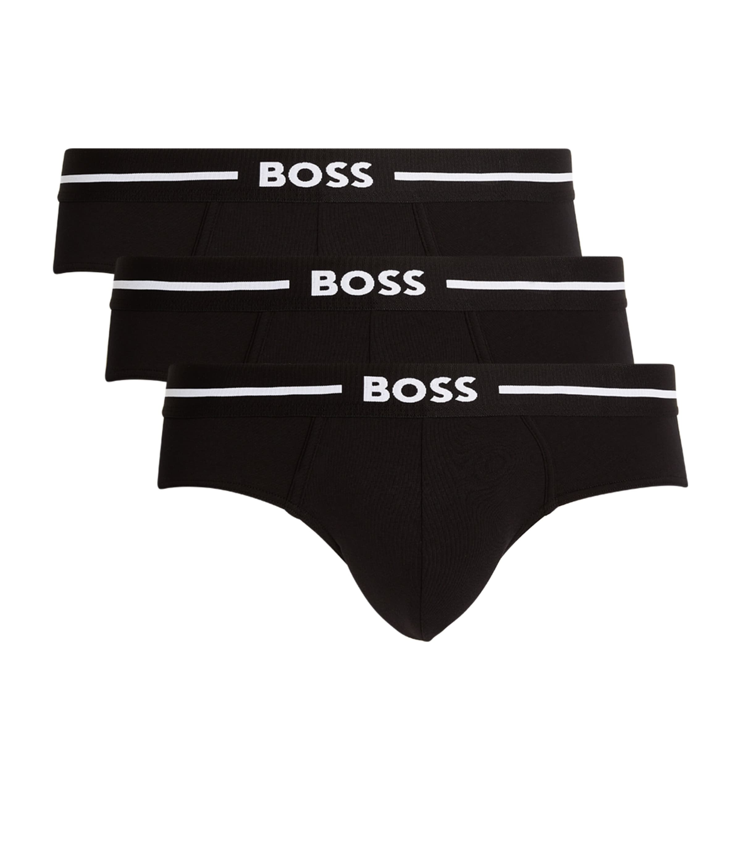 BOSS Mens Logo Briefs (Pack of 3)