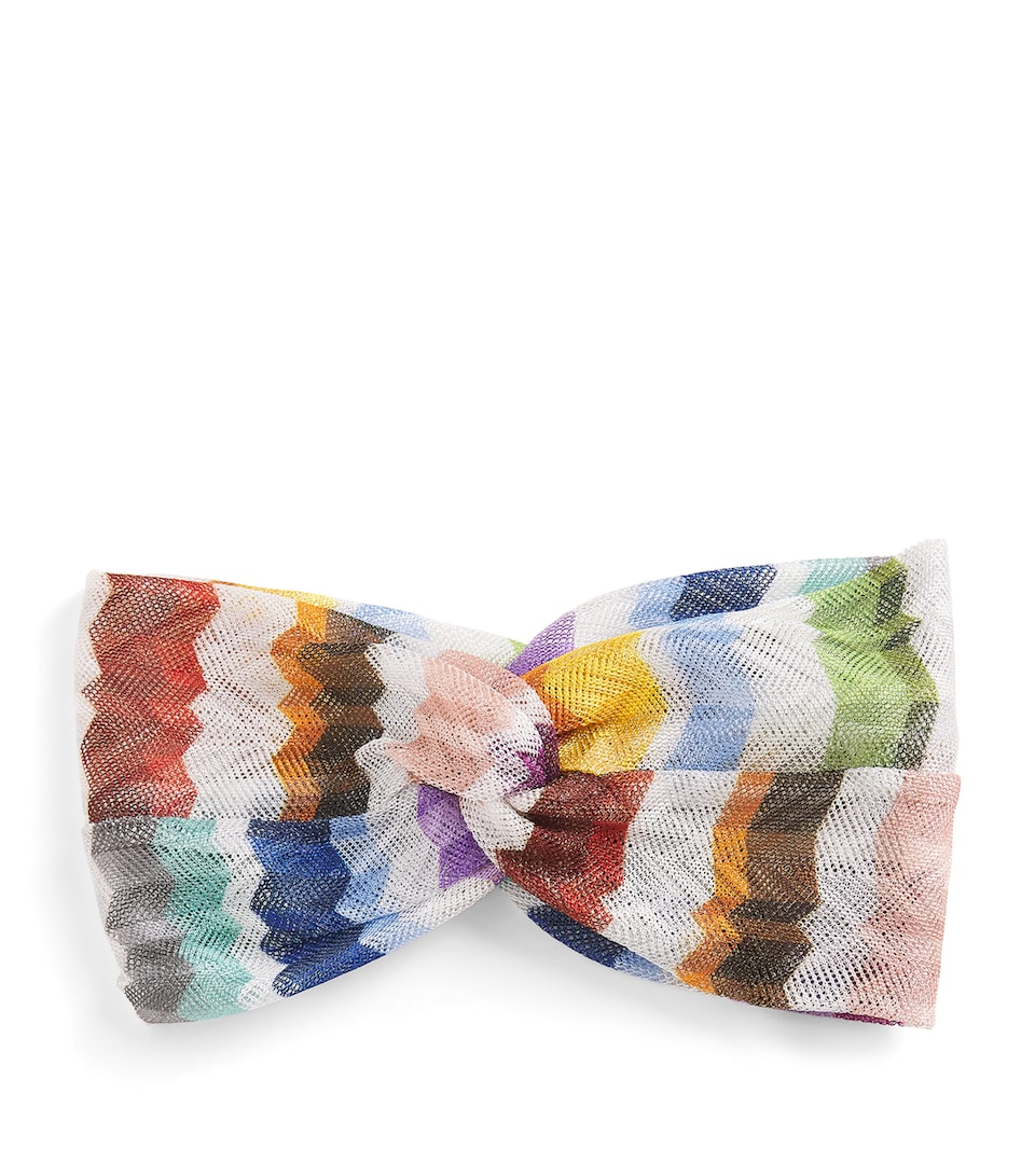 Missoni Knot-Front Zigzag Headband Multicolor