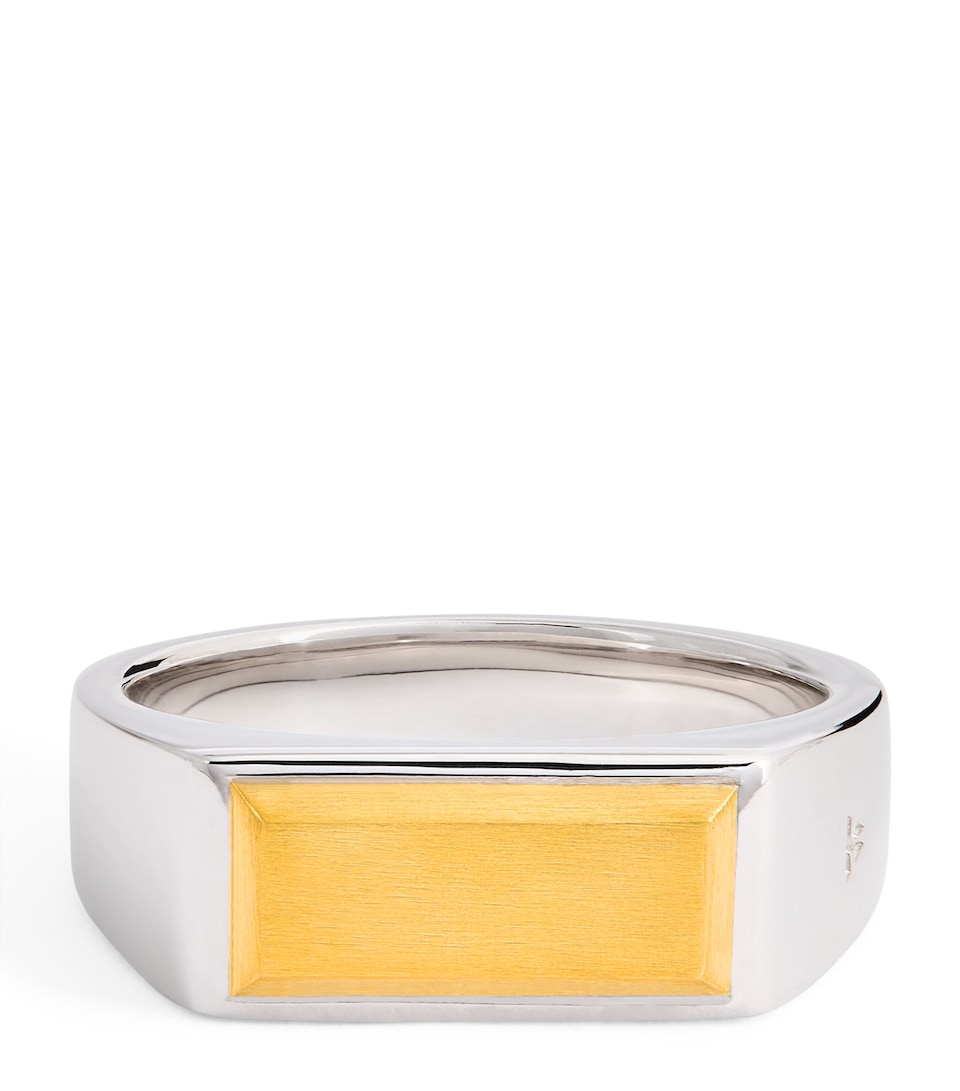 Tom Wood Sterling Silver and Yellow Gold Peaky Ring Na