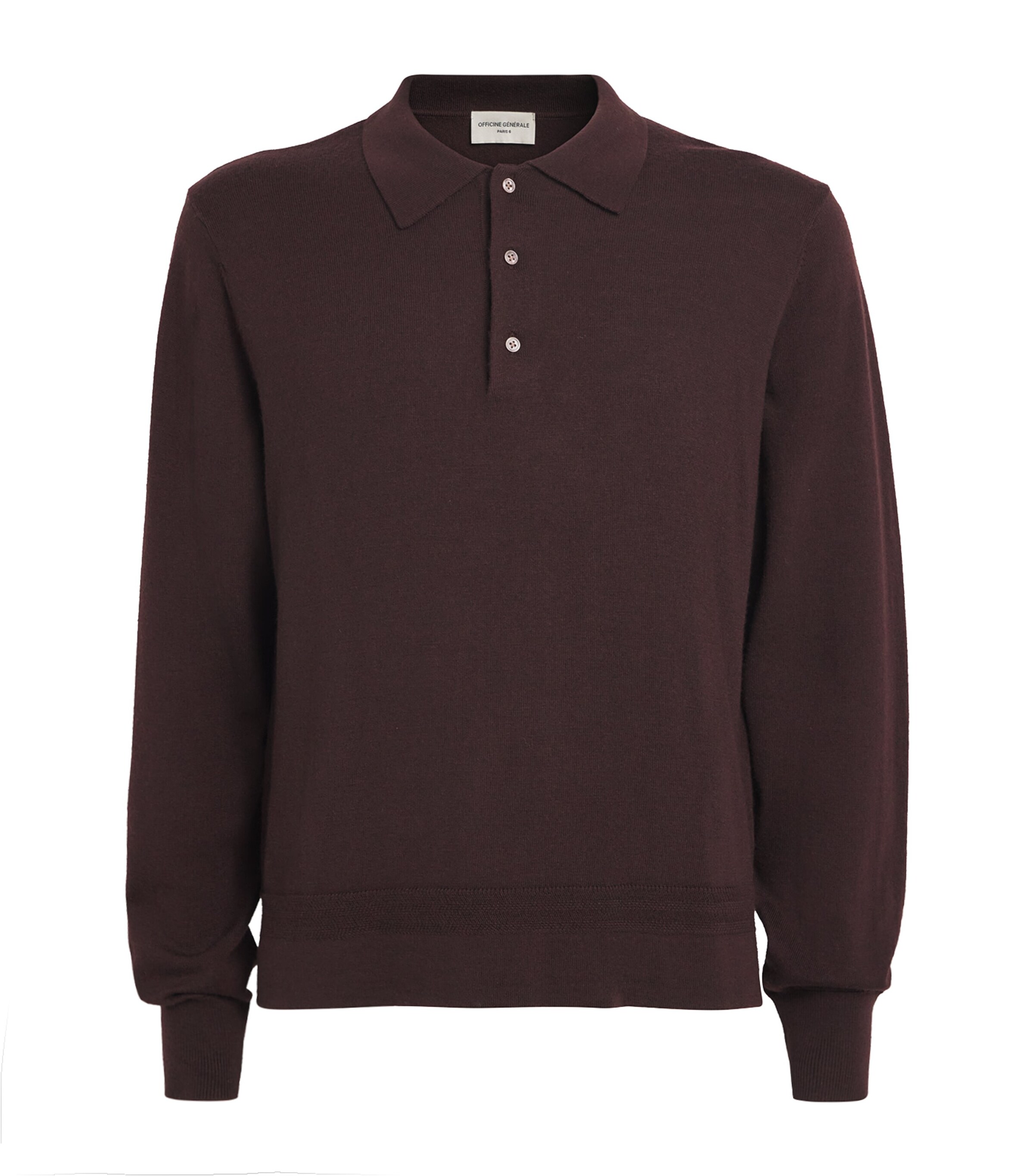 Merino Wool Knit Polo Shirt