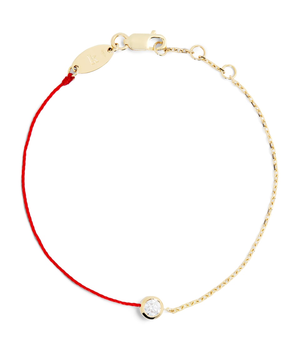 Redline Yellow Gold and Diamond So Pure Bracelet Yg Red Thread