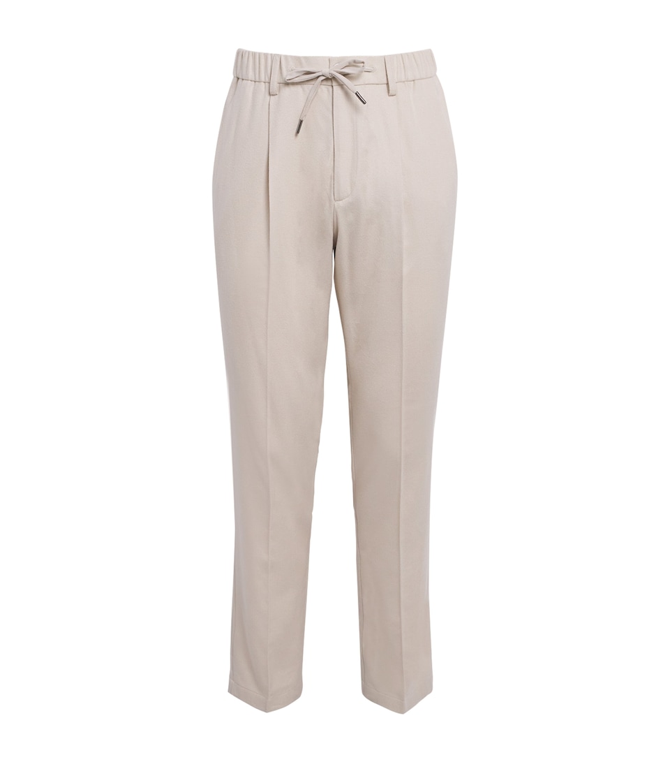 Herno Mens Silk-Cashmere Drawstring Trousers Chantilly