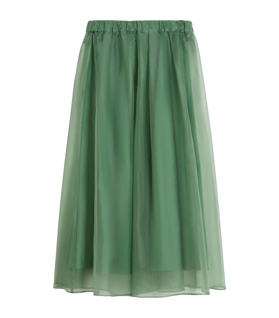 Silk Organza Maxi Skirt with Removable petticoat