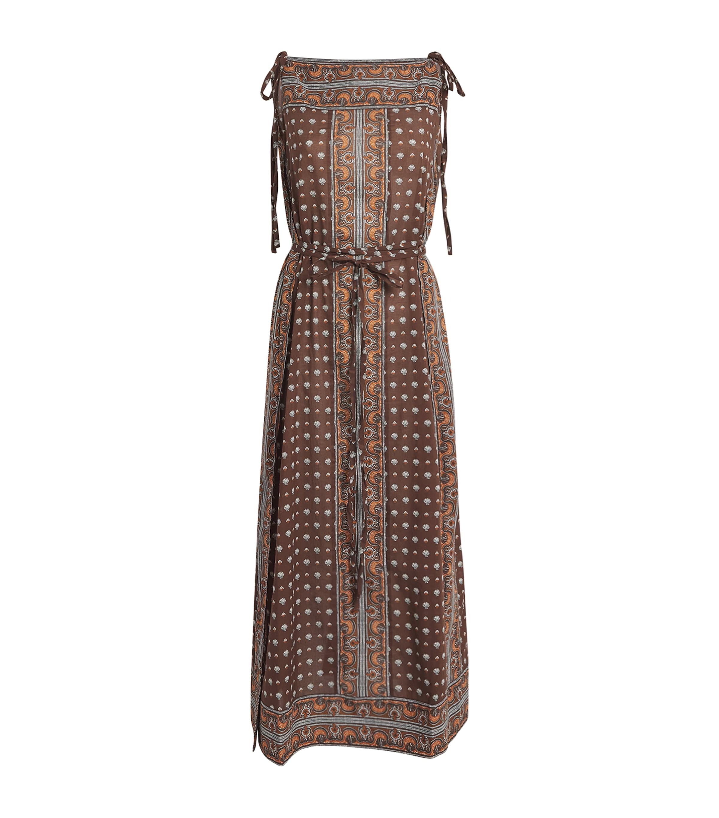 DÔEN Organic Cotton Amarante Midi Dress Terre Foulard La Mer