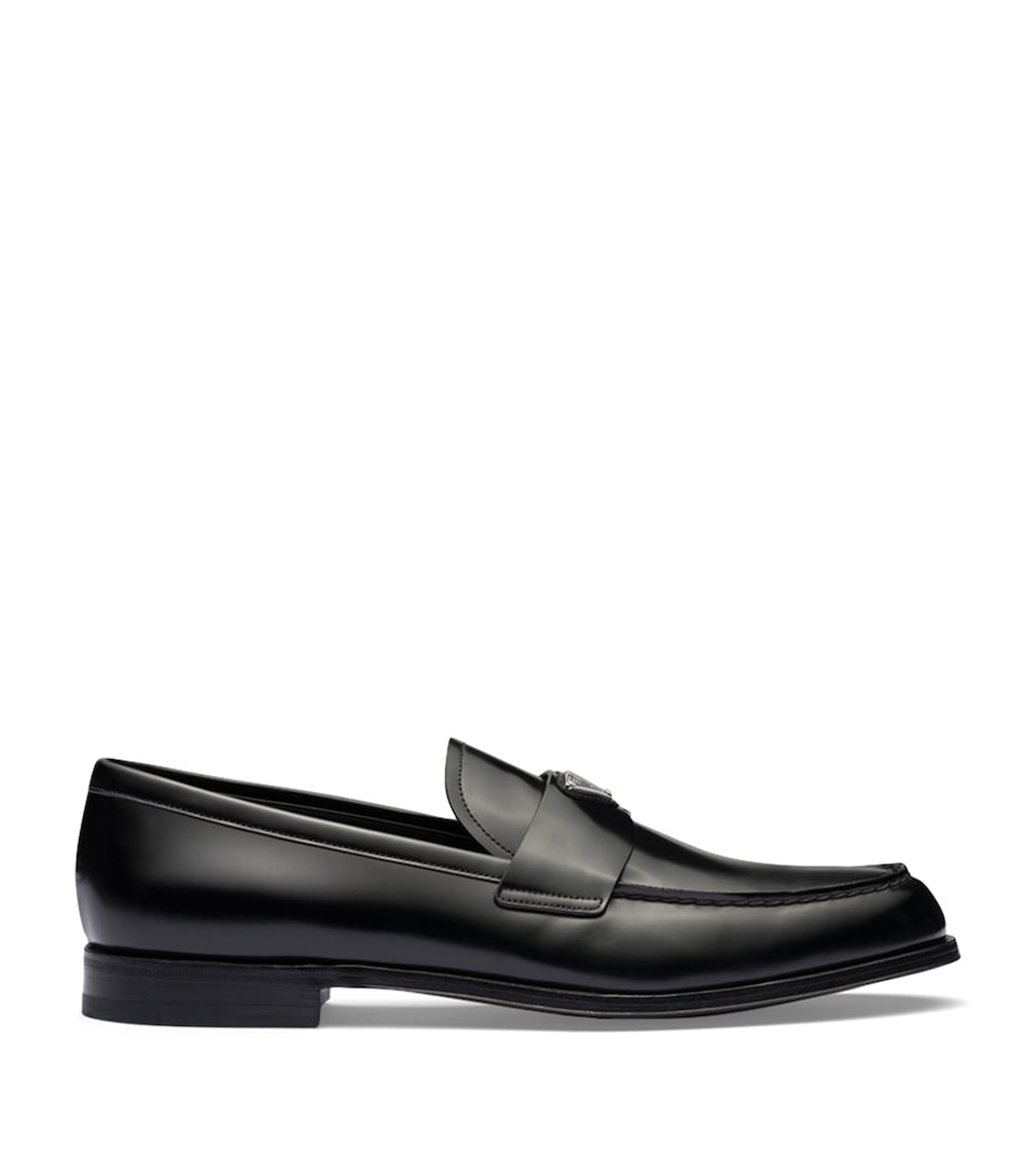 Brushed Leather Loafers