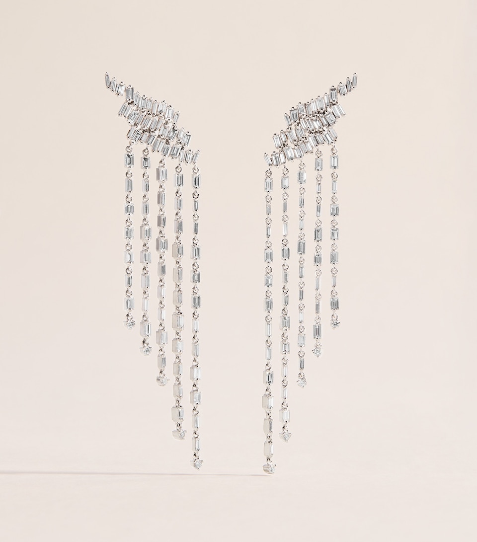 Suzanne Kalan White Gold and Diamond Angel Drop Earrings Wg/wd