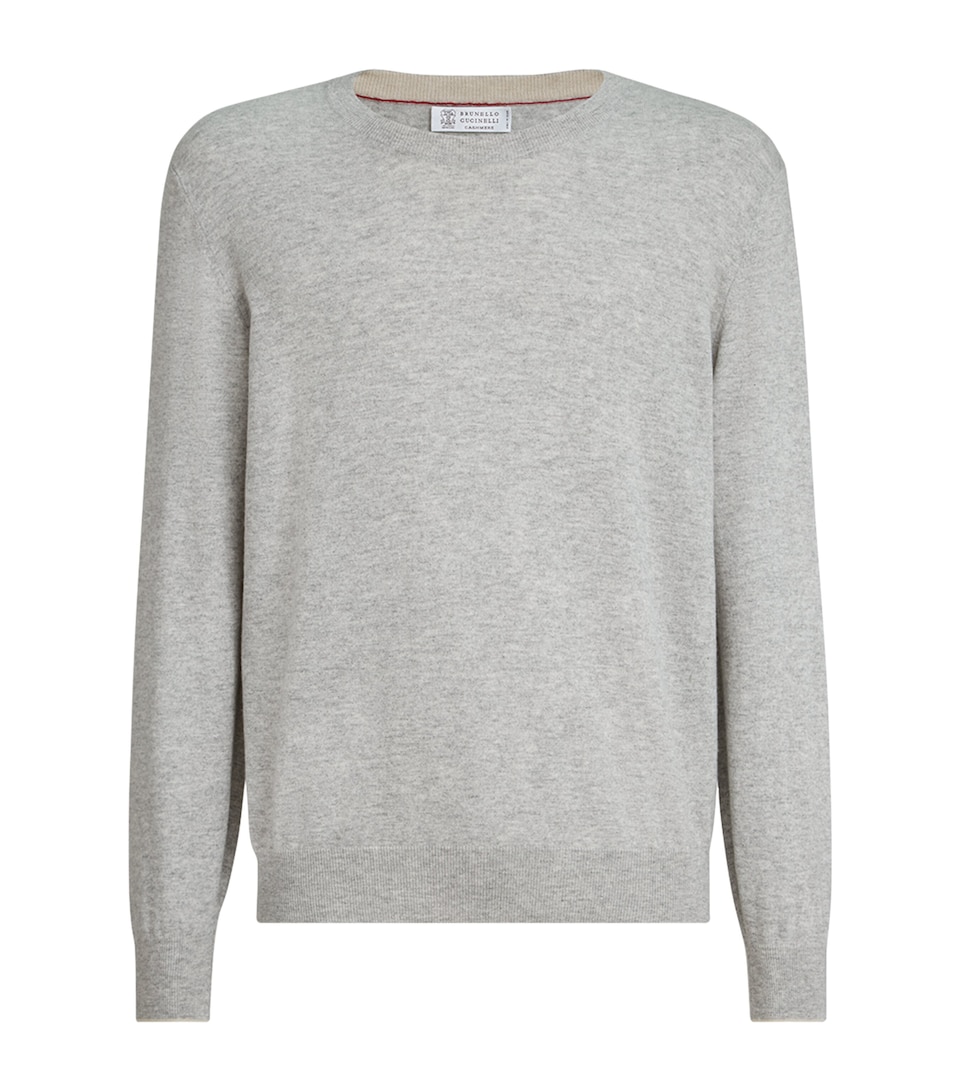 Brunello Cucinelli Mens Cashmere Crew-Neck Sweater