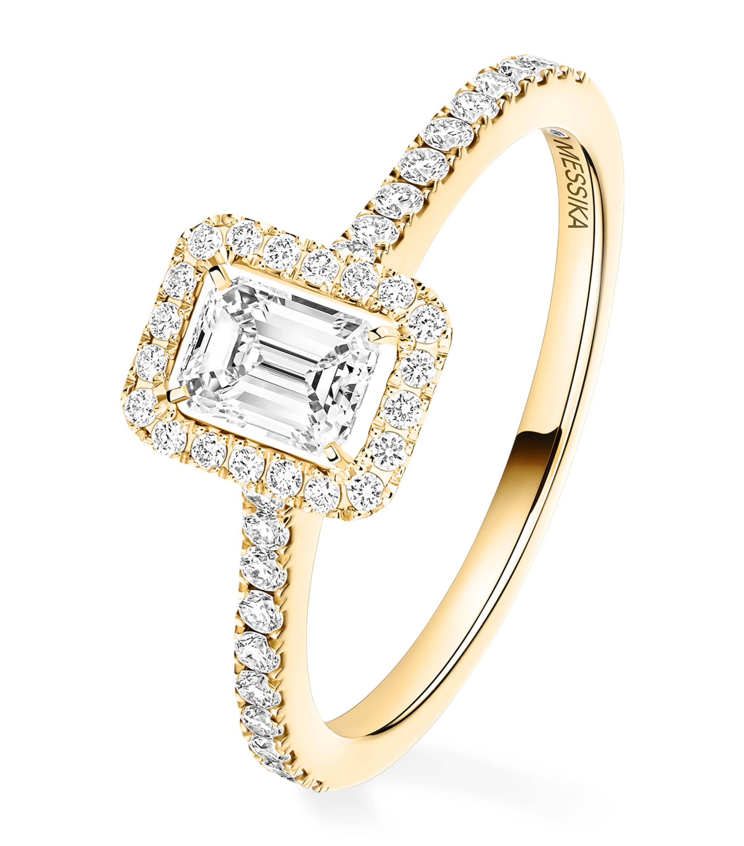 Messika Joy Yellow Gold and Diamond Solitaire Ring White Gold