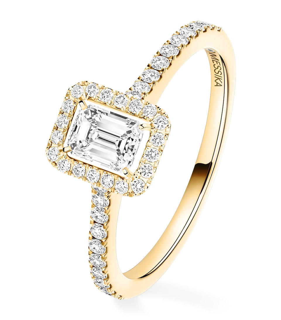 Messika Joy Yellow Gold and Diamond Solitaire Ring White Gold