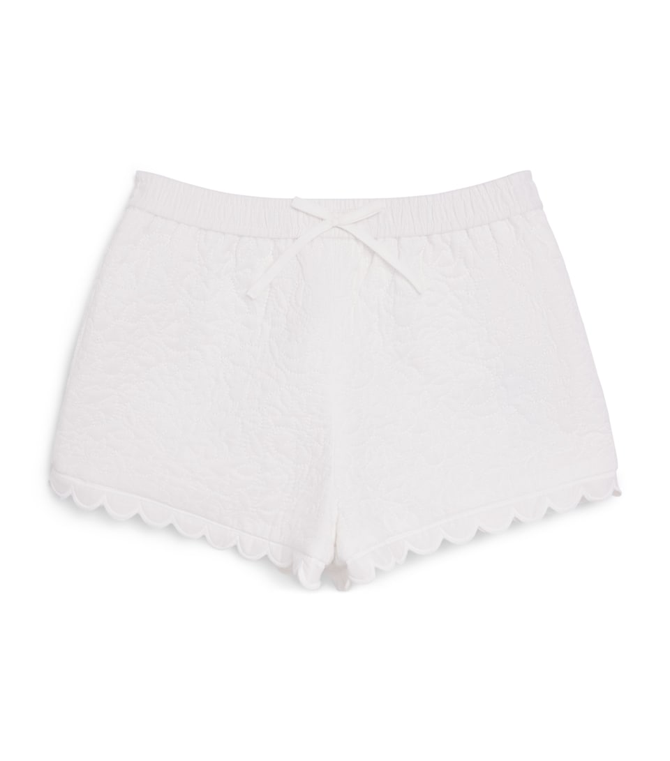Zimmermann Kids Quilted Solstice Shorts (2-12 Years) Ivory