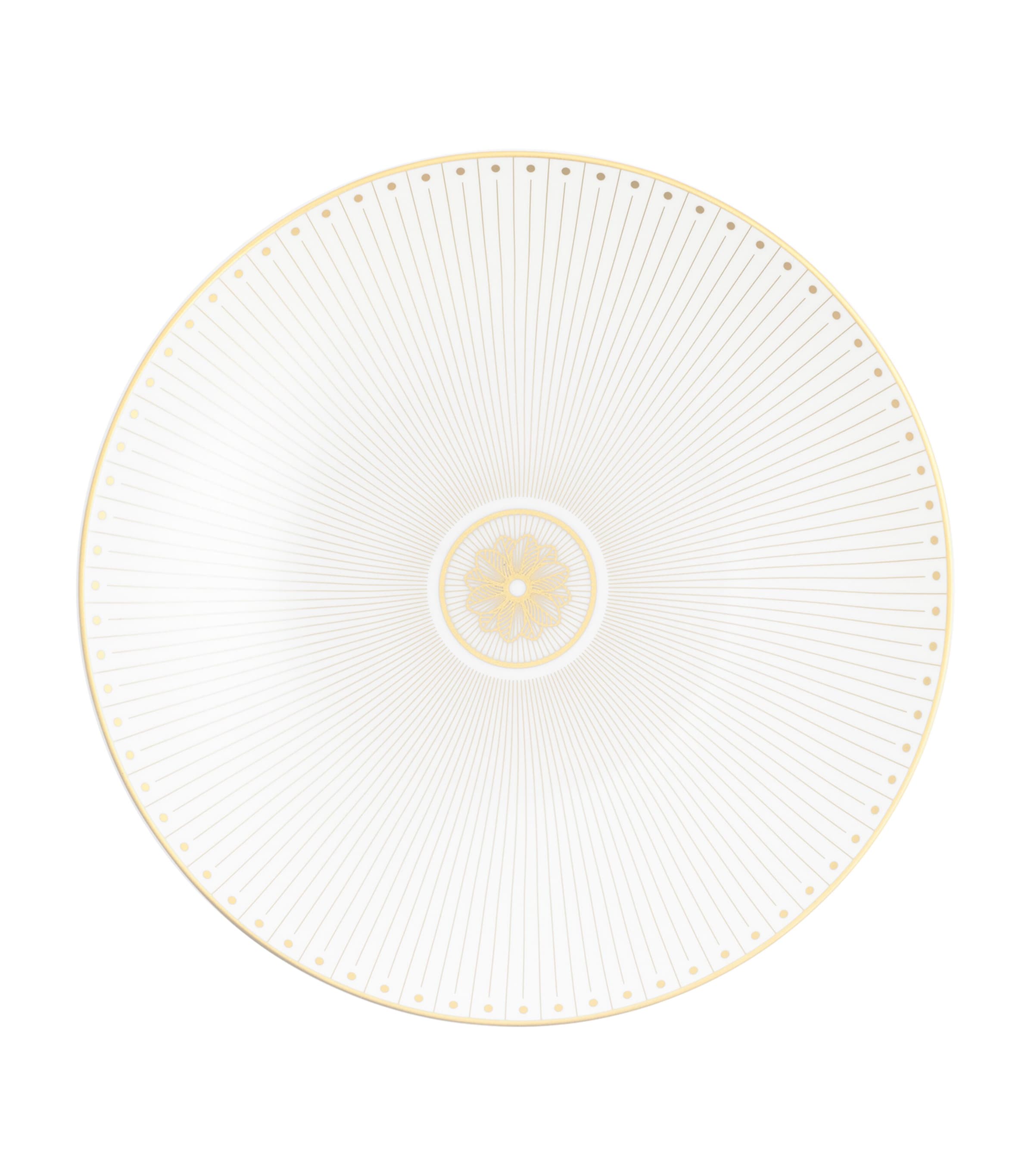 Christofle Porcelain Malmaison Platinum Impériale Dessert Plate (21.5cm) Silver