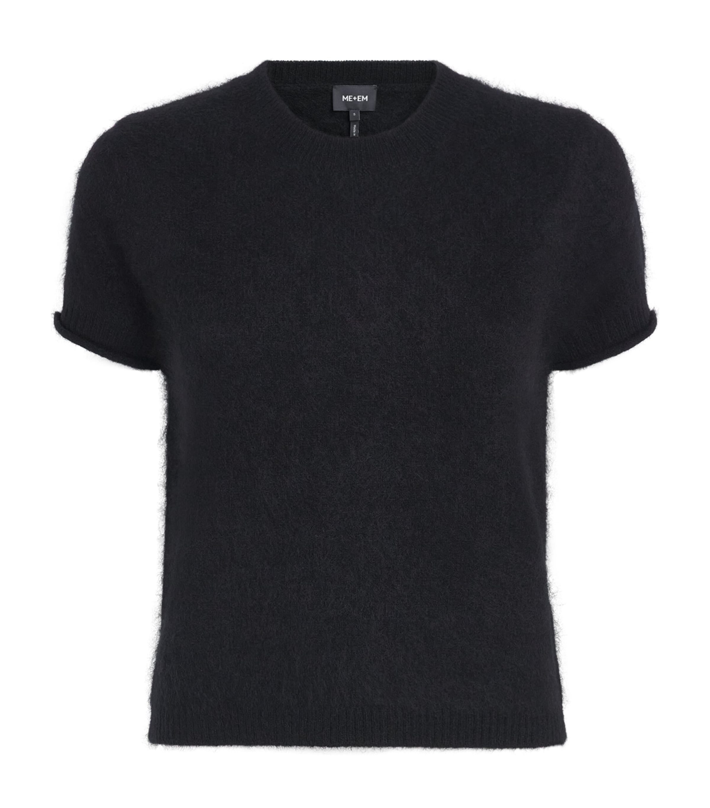 ME+EM Womens Merino Brushed T-Shirt Black