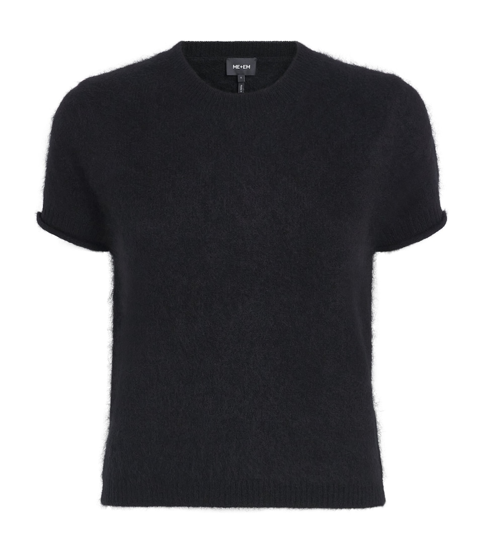 ME+EM Womens Merino Brushed T-Shirt Black