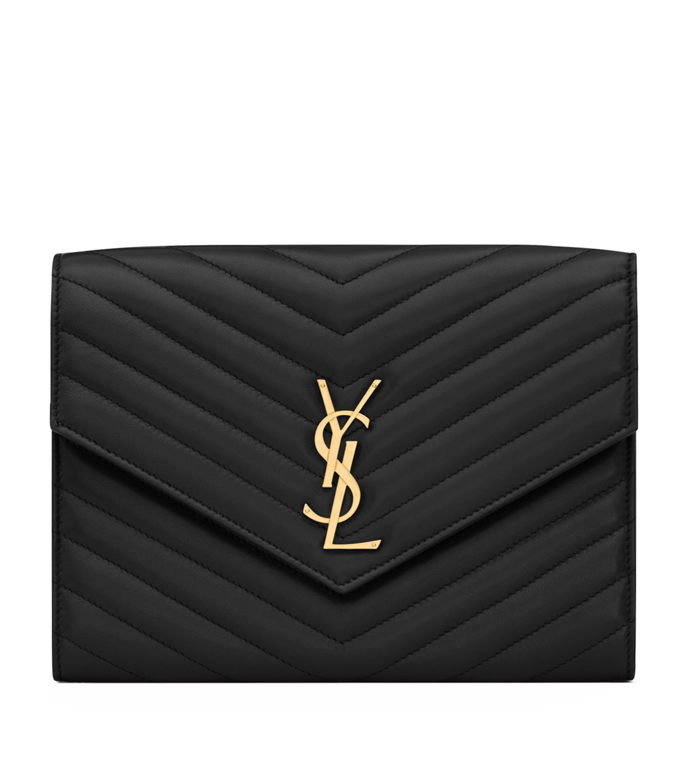 長財布 [SAINT LAURENT] 617415 0SX0E 1000 MONOGRAM WALLET Yves Saint Laurent サンローラン 長財布 メンズ ブラック SAINT