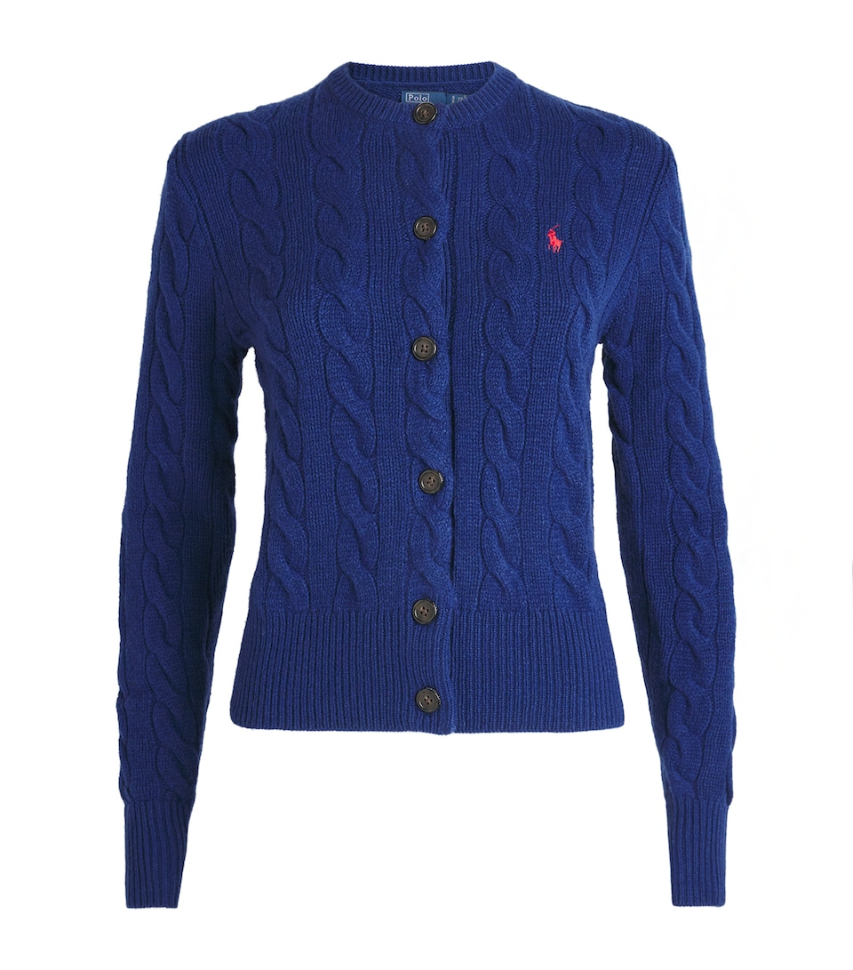 Wool-Cashmere Cable-Knit Cardigan