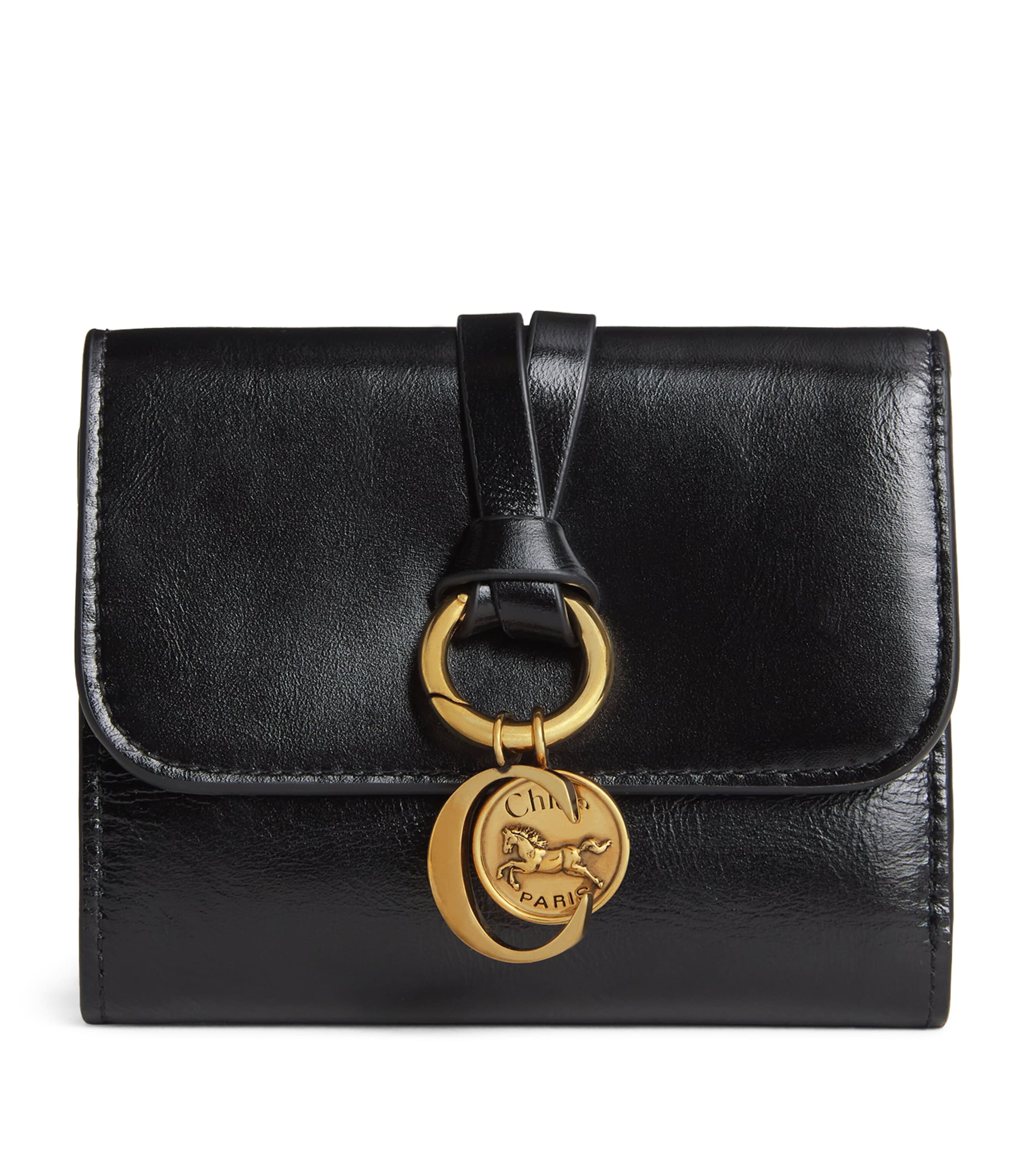 【CHLOE】ALPHABET MINI WALLET Chloé Mini Alphabet Tri Fold In Grained Leather | Chloé CA