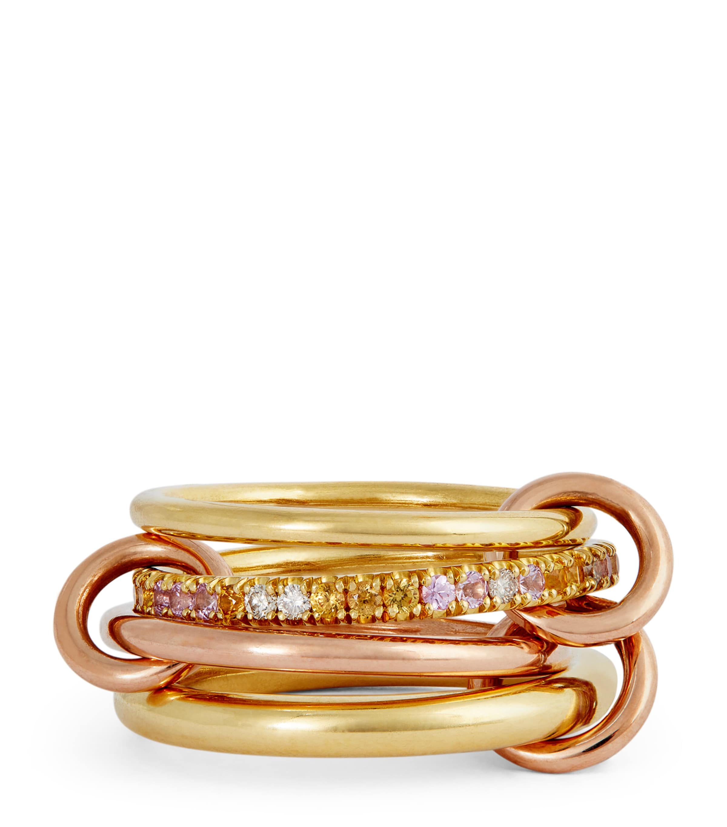 Mixed Gold and Diamond Nimbus Ring