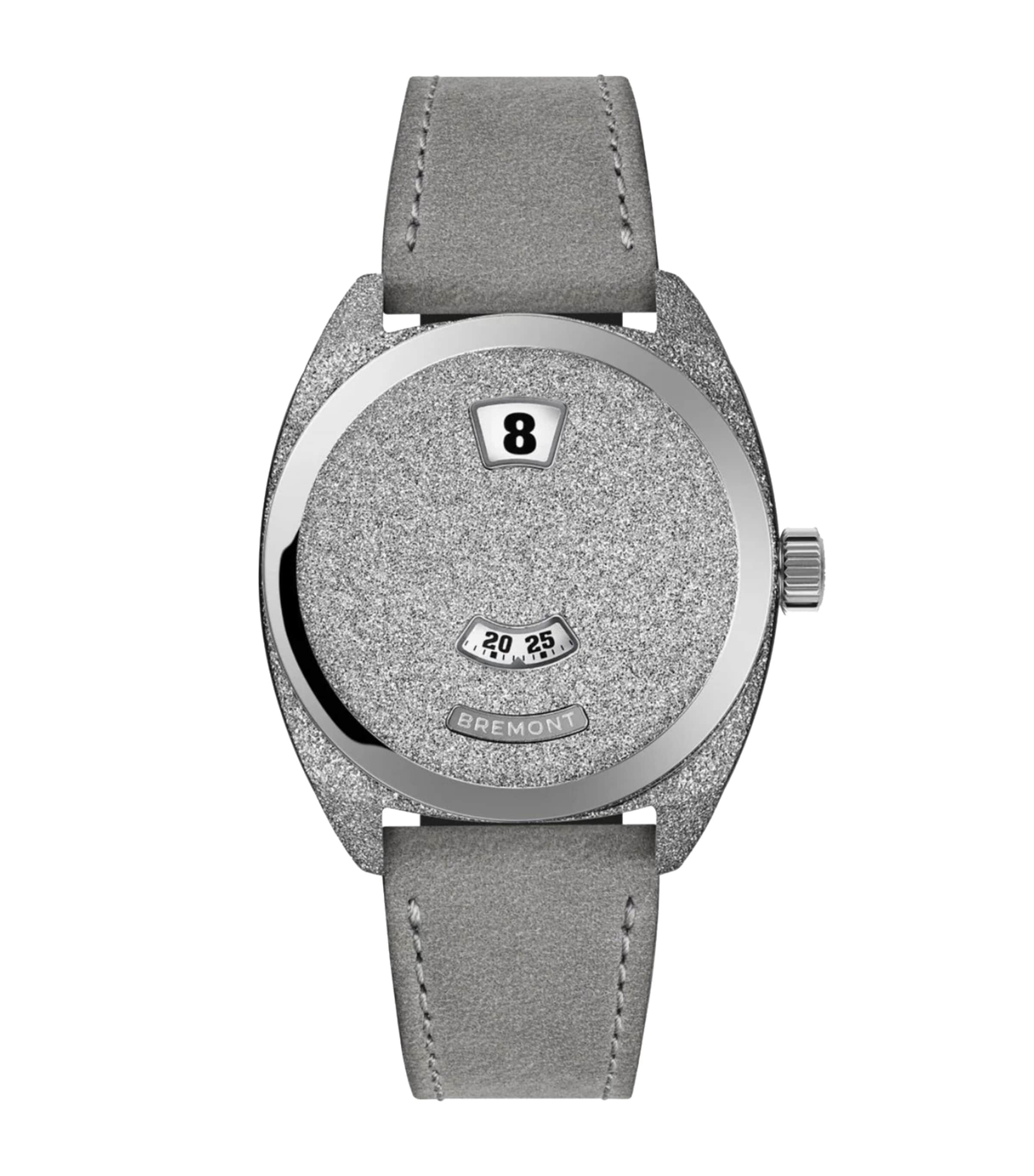 Bremont Stainless Steel Terra Nova Jumping Hour Frosted Watch 35mm Silver