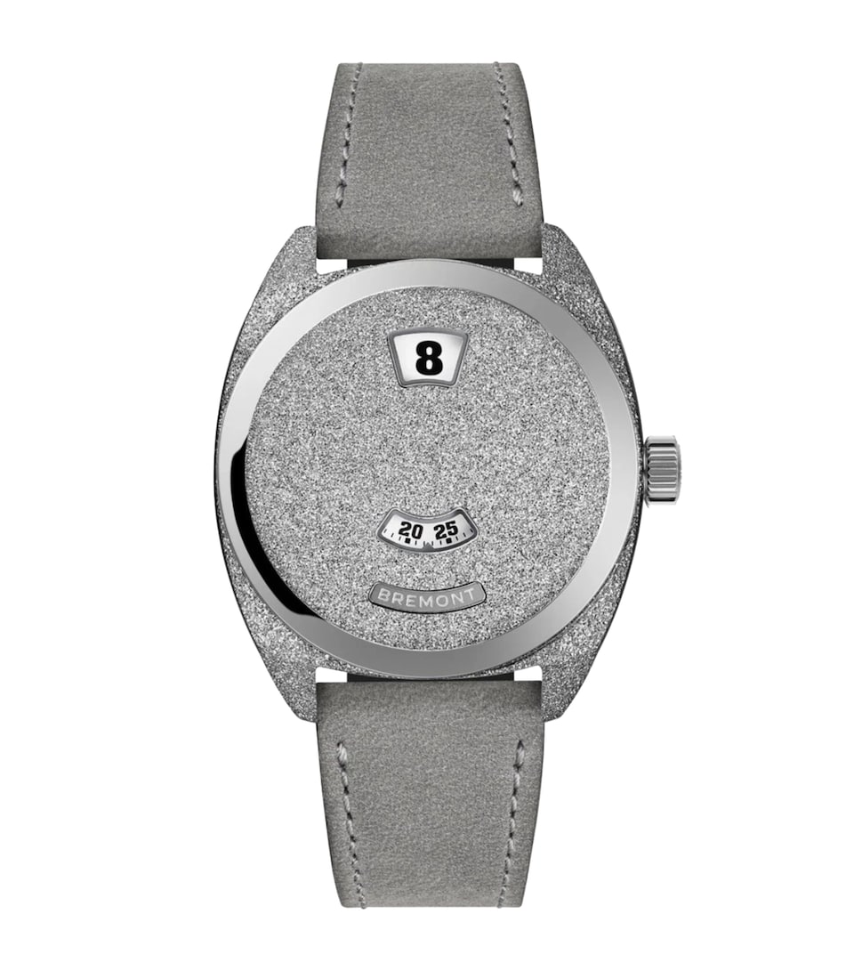 Bremont Stainless Steel Terra Nova Jumping Hour Frosted Watch 35mm Silver