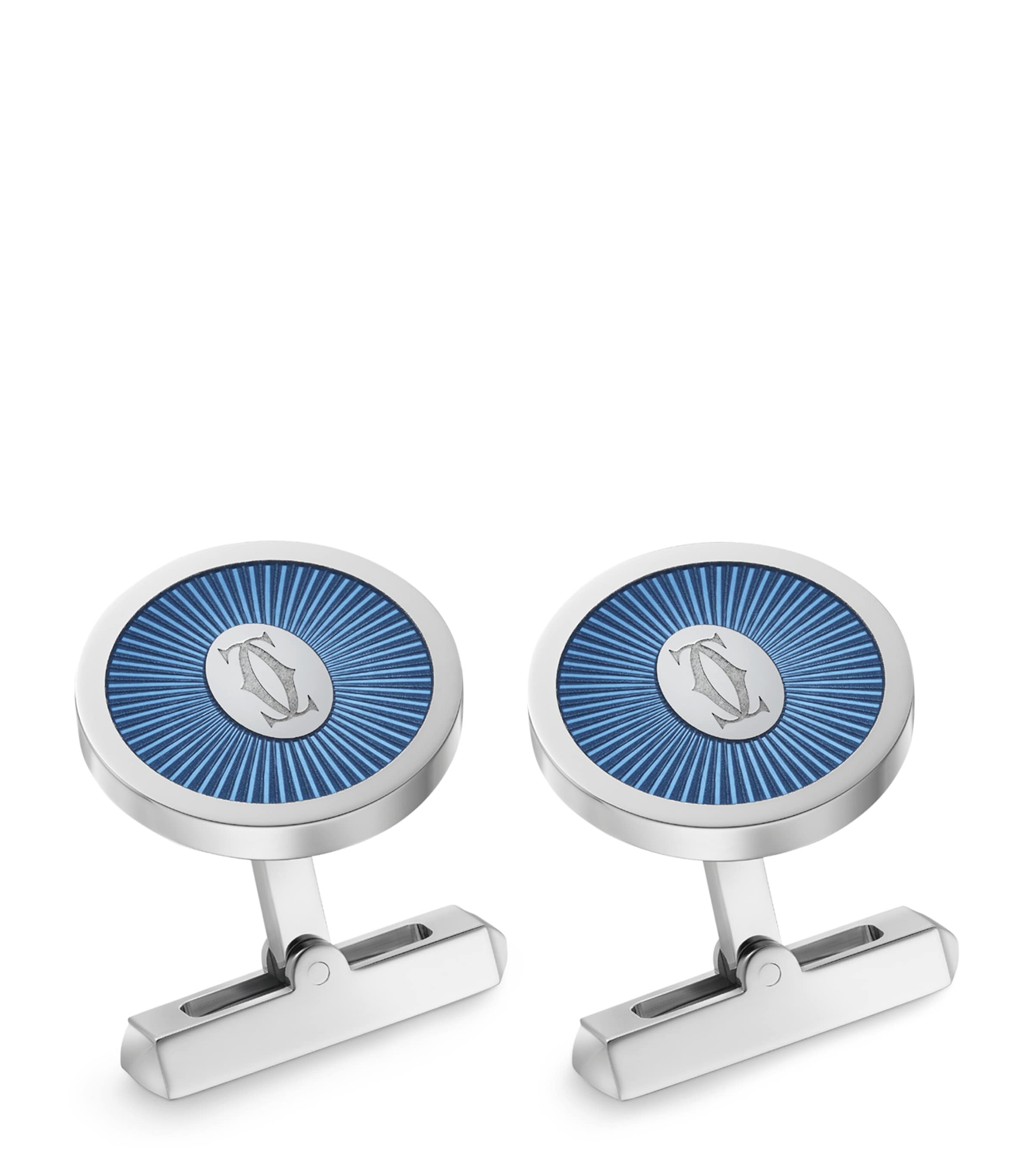 Cartier Sterling Silver Double C de Cartier Cufflinks Metal