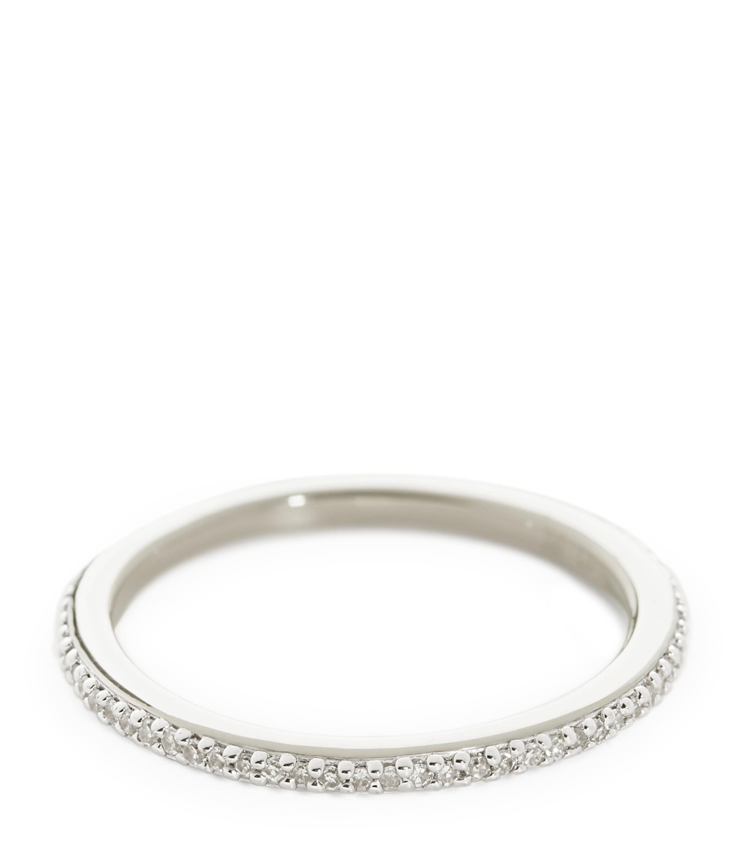 Sterling Silver and White Diamond Eternity Ring