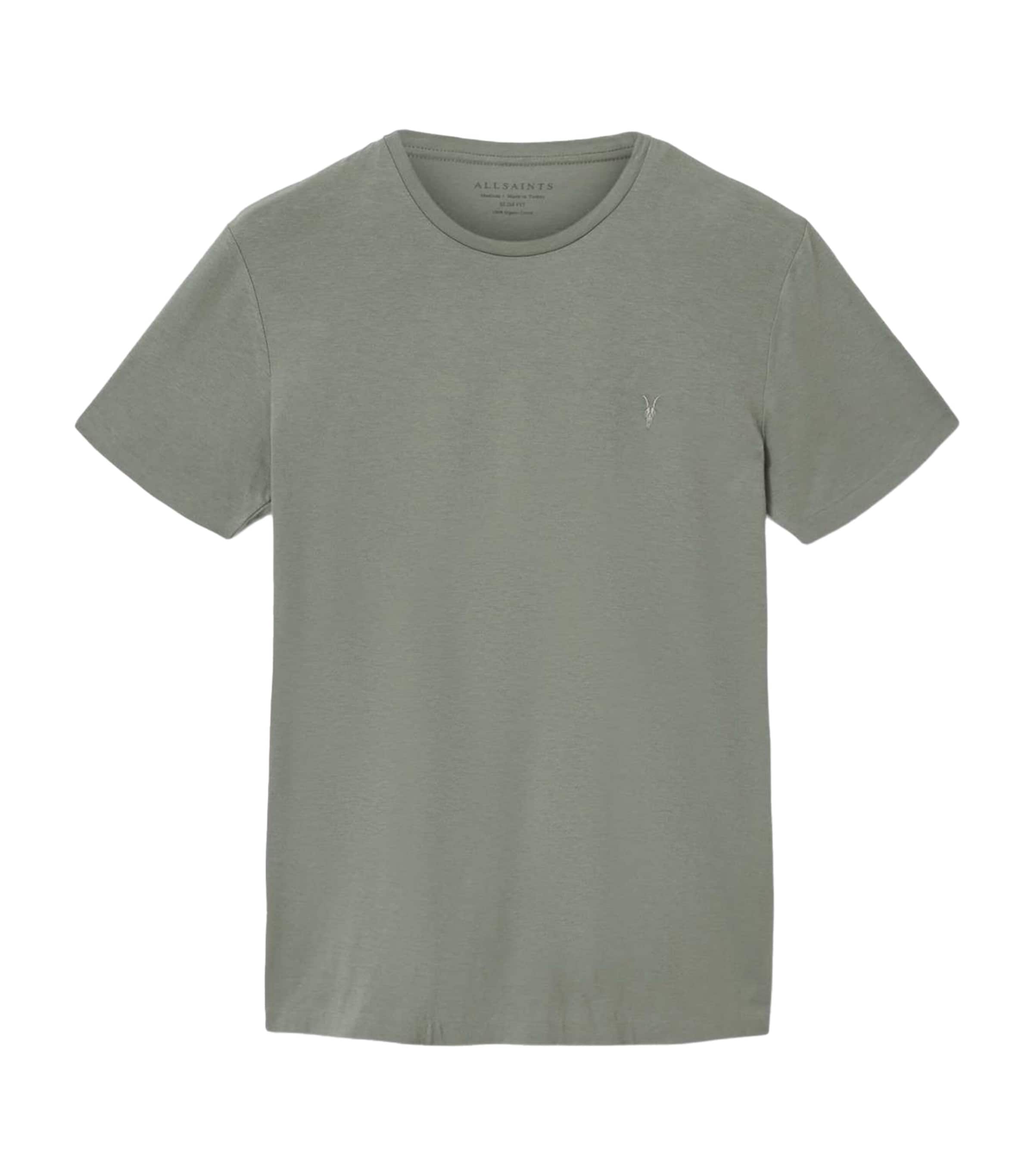 AllSaints Mens Organic Cotton Tonic T-Shirt Spring Green