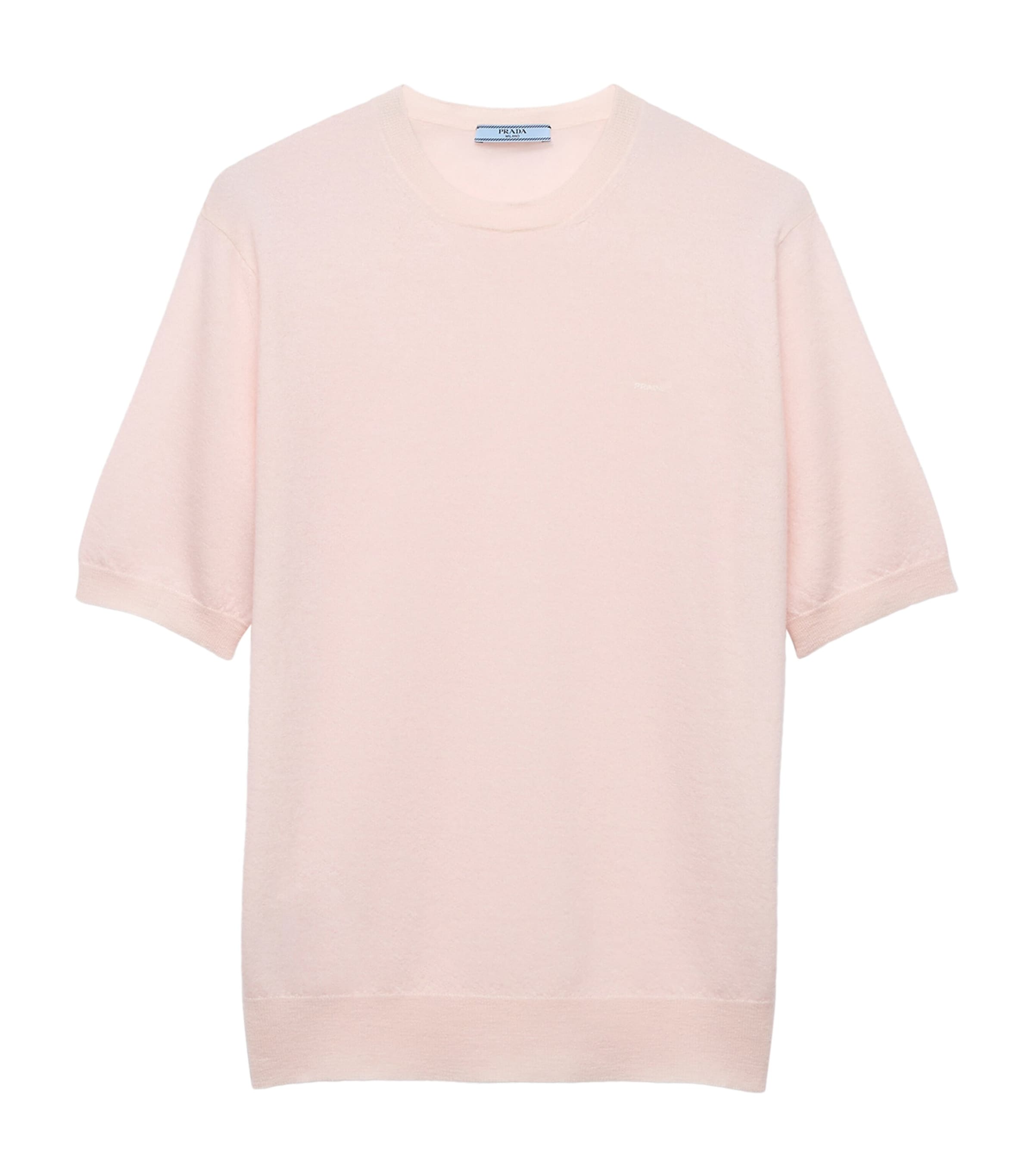 Prada Womens Cashmere T-Shirt Sweater Pink