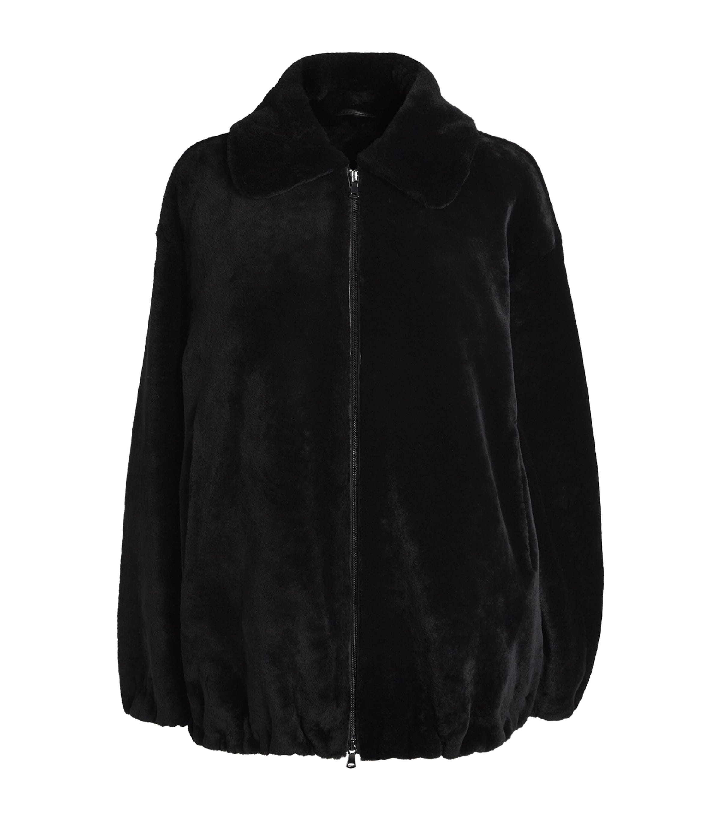 Lambskin Shearling Bomber Jacket