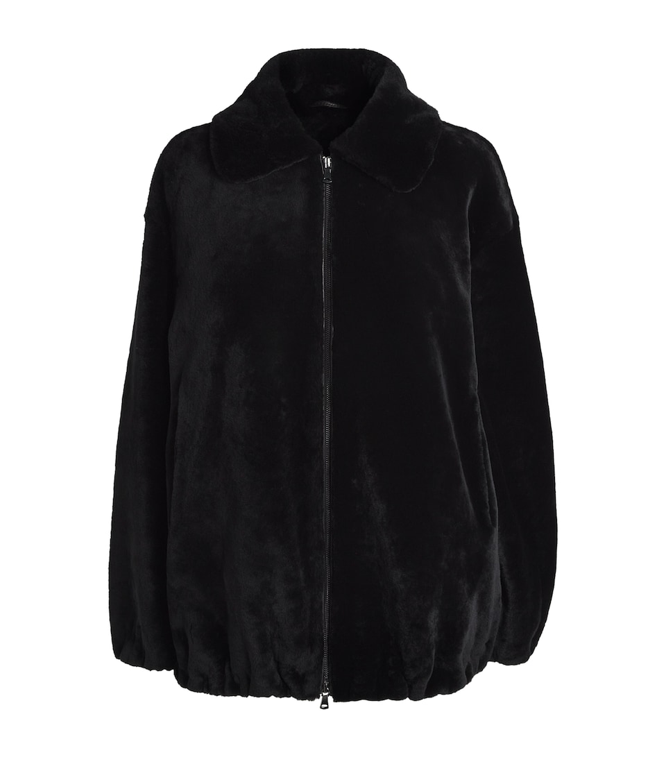 Lambskin Shearling Bomber Jacket