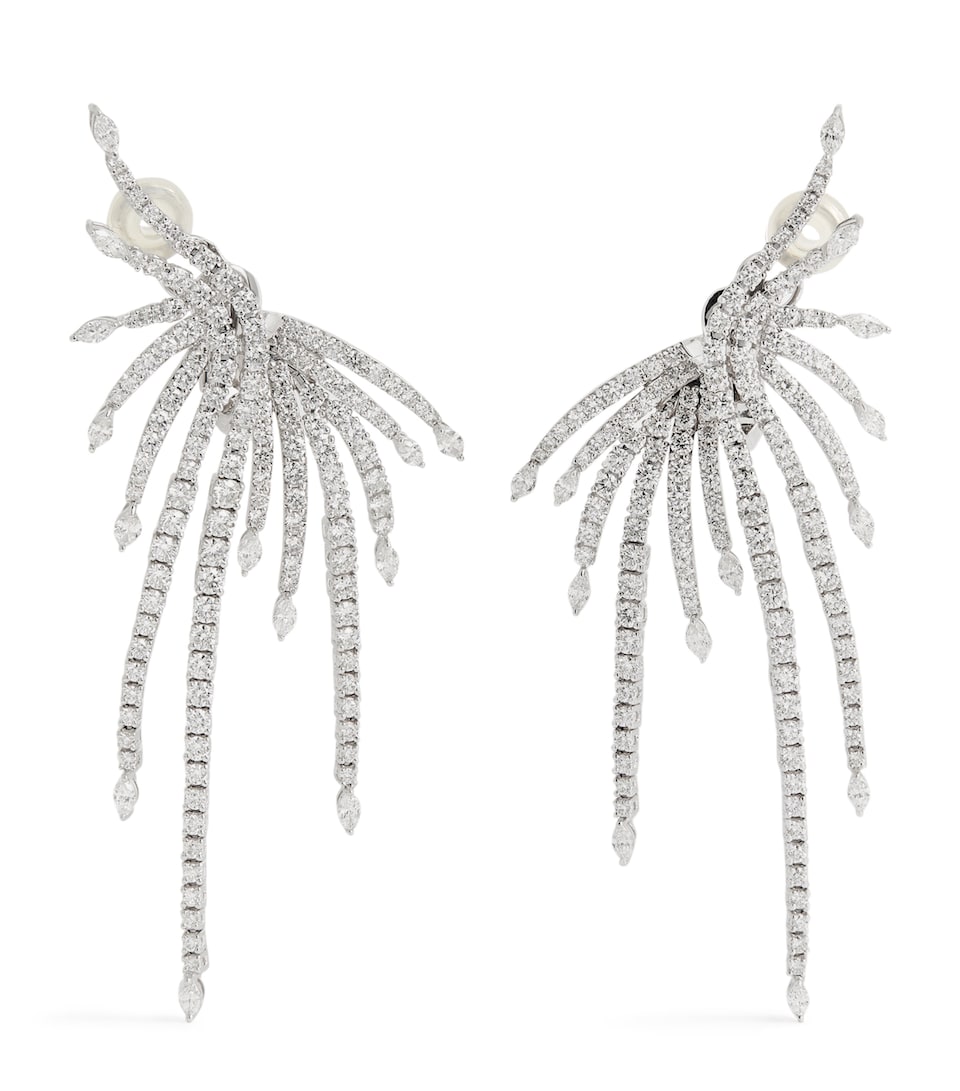 White Gold and Diamond Inside-Out Earrings