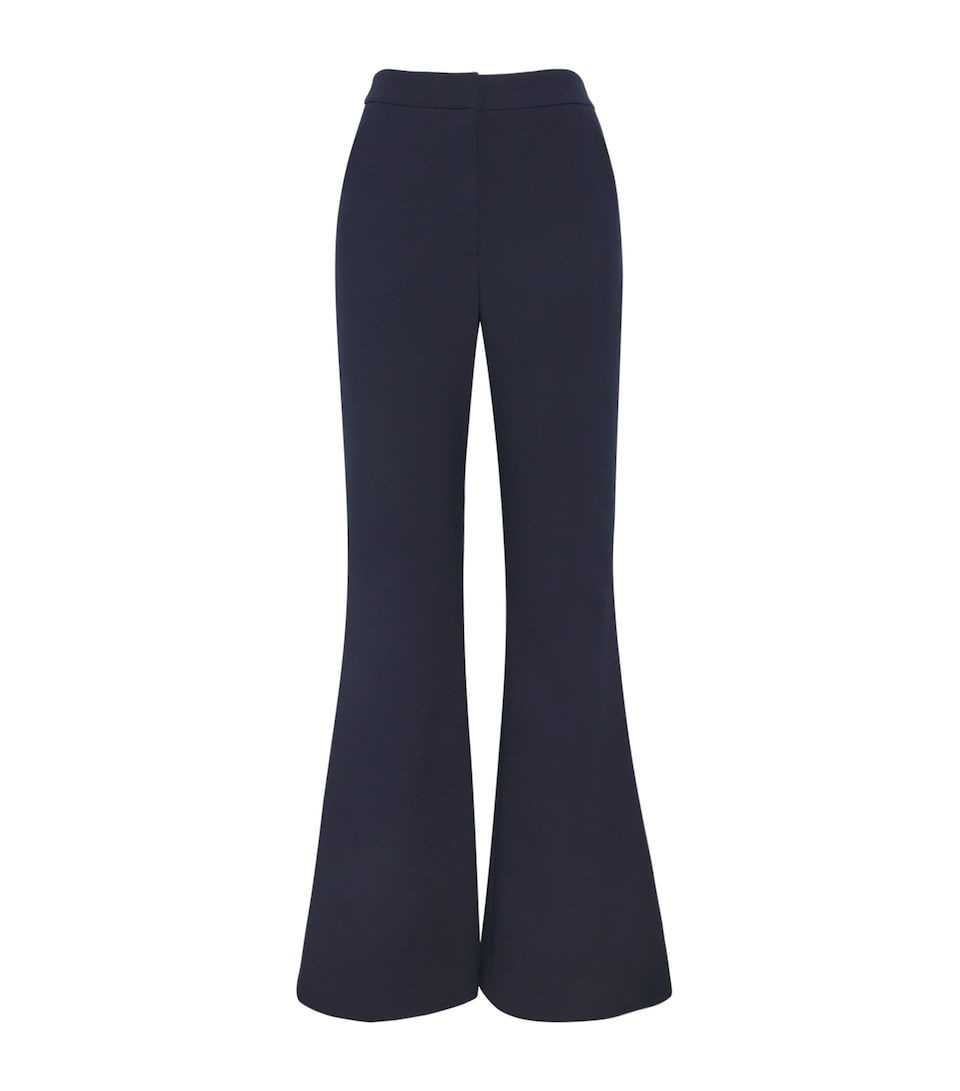 Veronica Beard Womens Arden Flared Trousers Navy