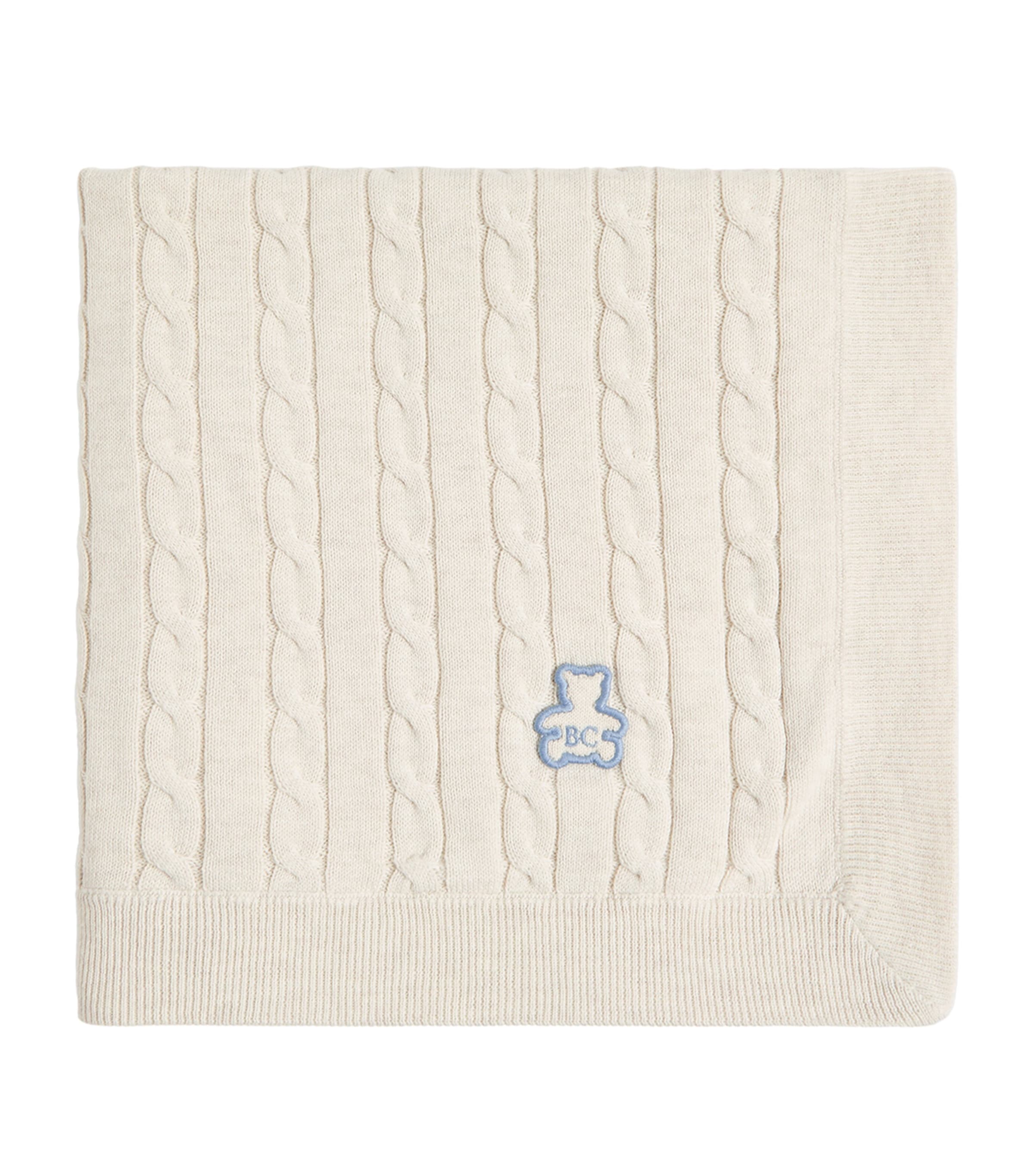 Brunello Cucinelli Kids Cotton Bernie Bear Blanket (80cm x 80cm)