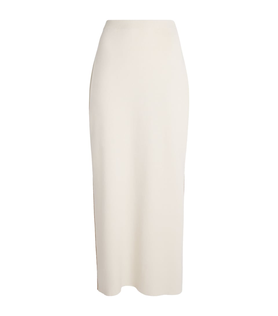 Cotton Embellished Midi Skirt