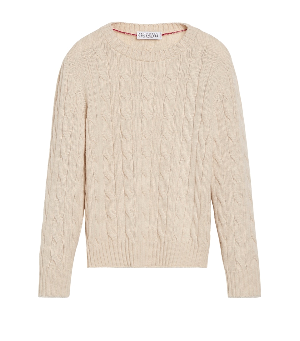 Brunello Cucinelli Kids Cashmere Cable-Knit Sweater (8-10 Years)