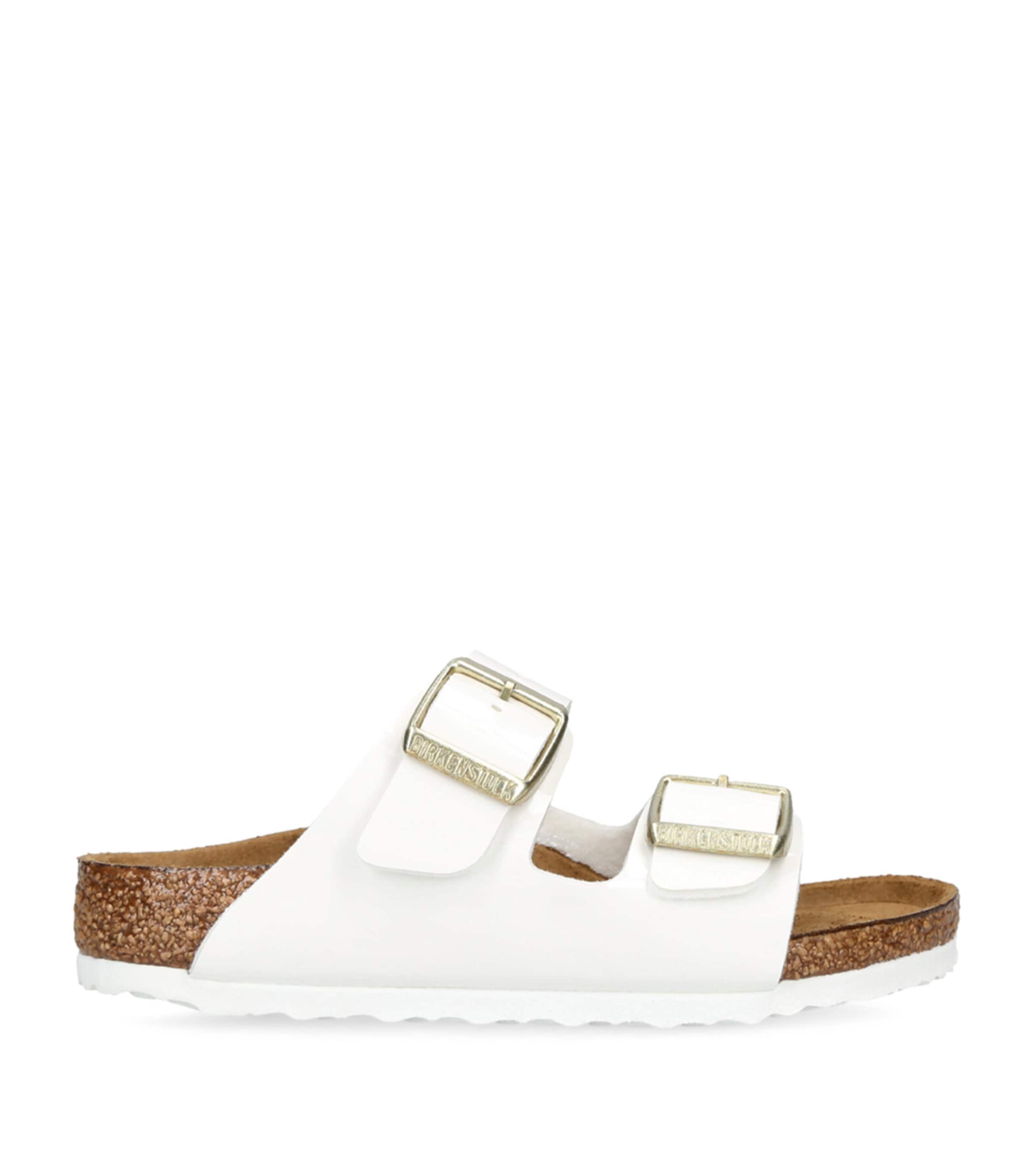 Birkenstock Patent Arizona Sandals White